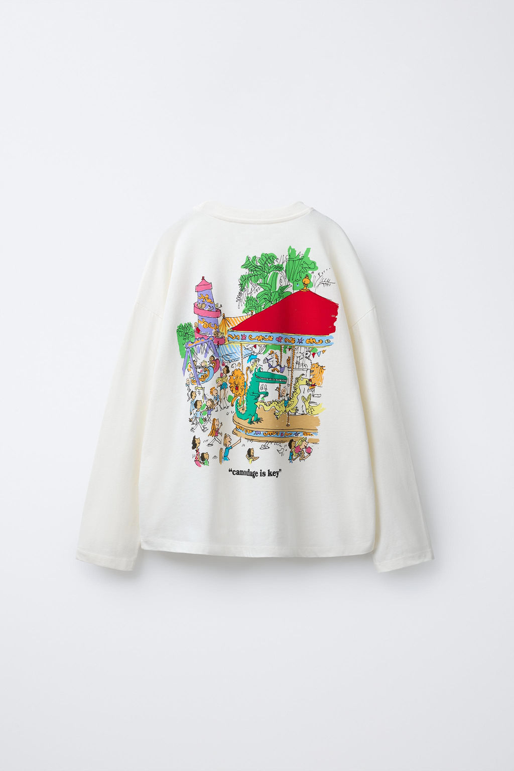 THE ENORMOUS CROCODILE ROALD DAHL  PRINT T-SHIRT - Zara фото 2