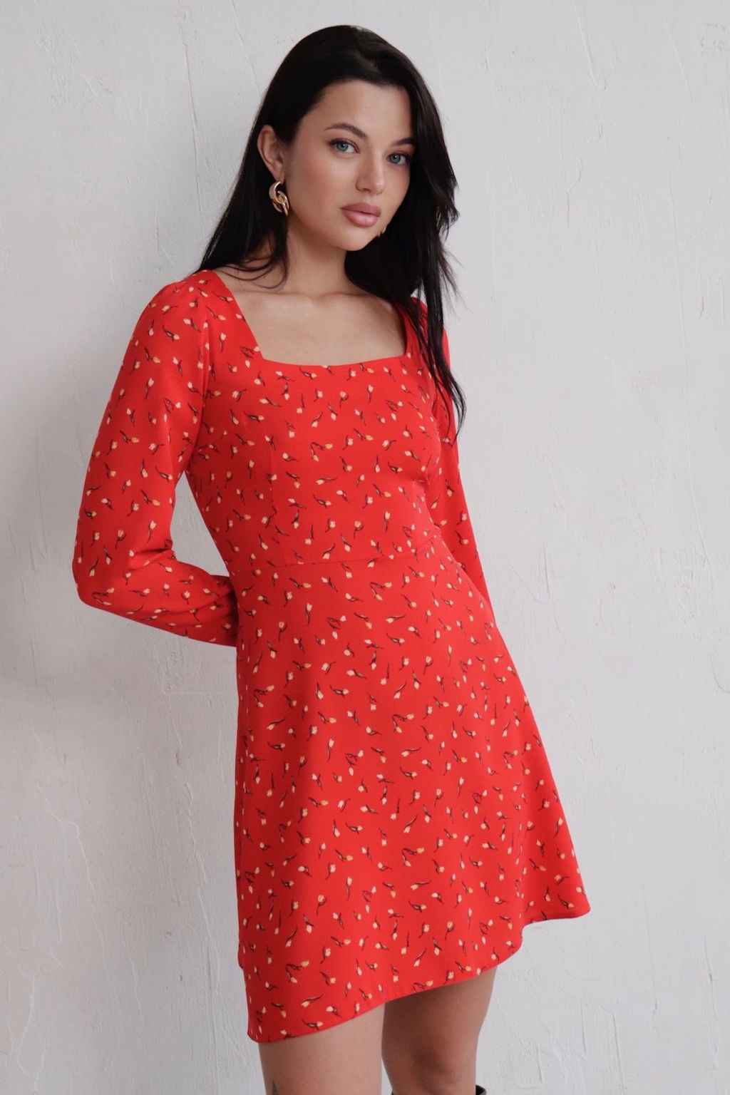 Платье с вырезом каре отрезное по талии - Martichelli фото 78