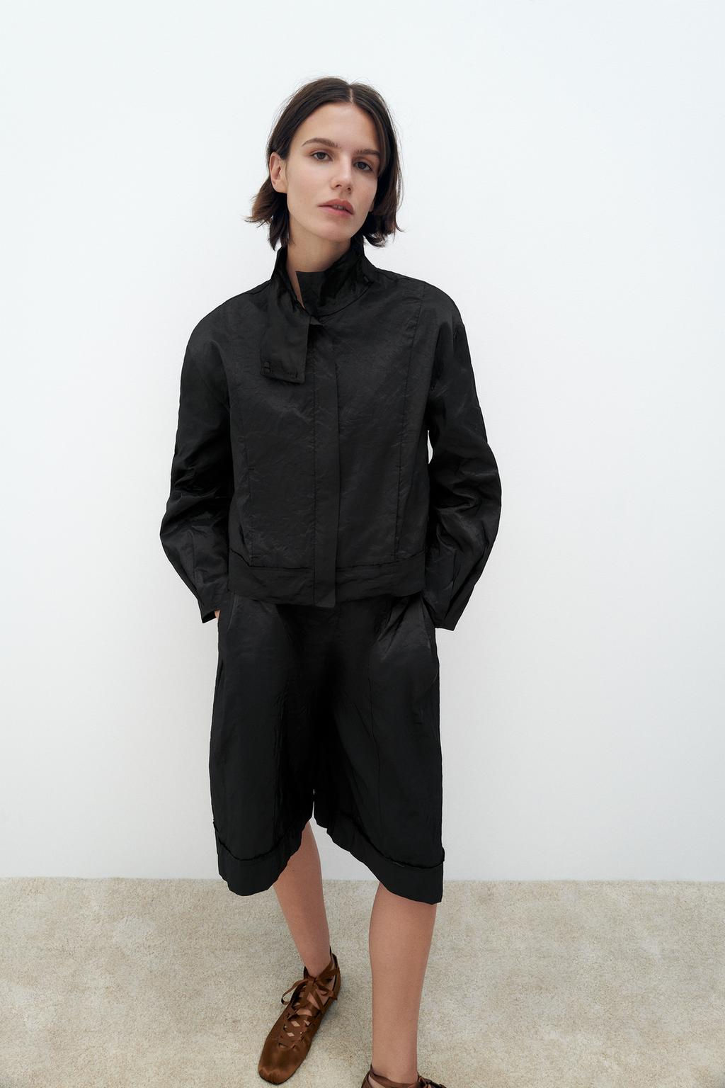 METALLIC THREAD BOMBER JACKET - Zara фото 2