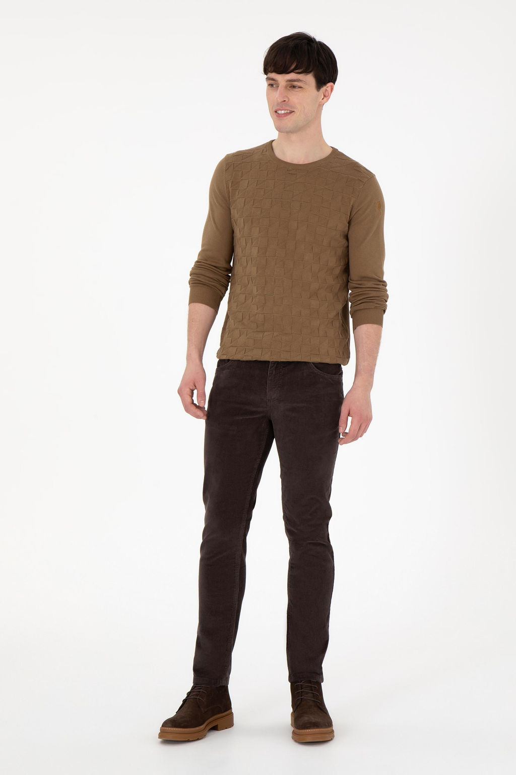 Мужские коричневые брюки из плотной ткани Неожиданная скидка в корзине - U.s. polo assn фото 3