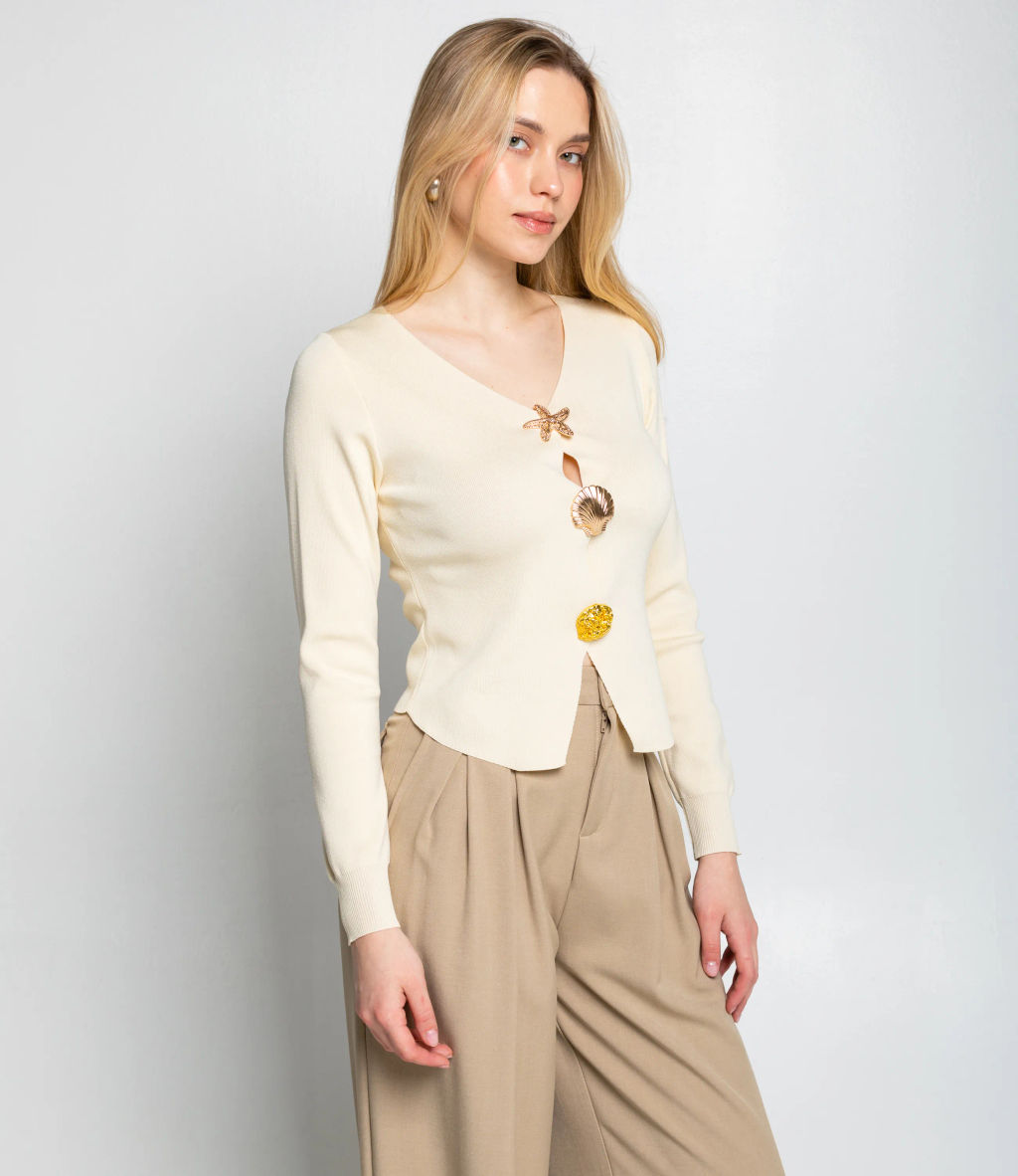 Кардиган #КТ308 (4), светло-бежевый