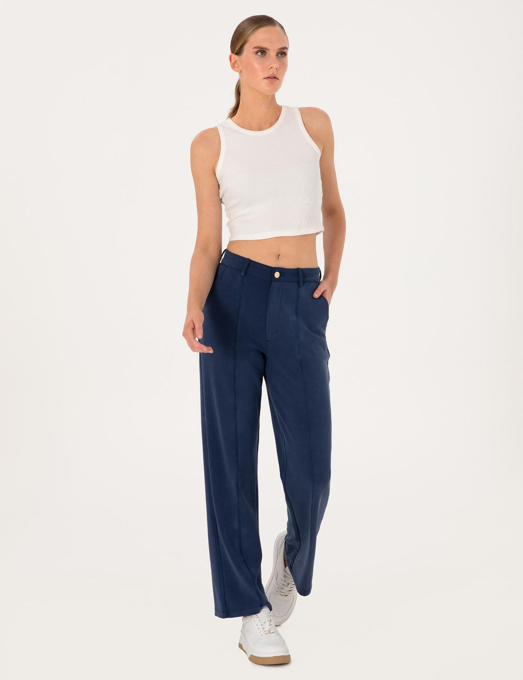 Lacivert Loose Fit Modal Kar___ml_ E_ofman Alt_ - Pierre cardin фото 3