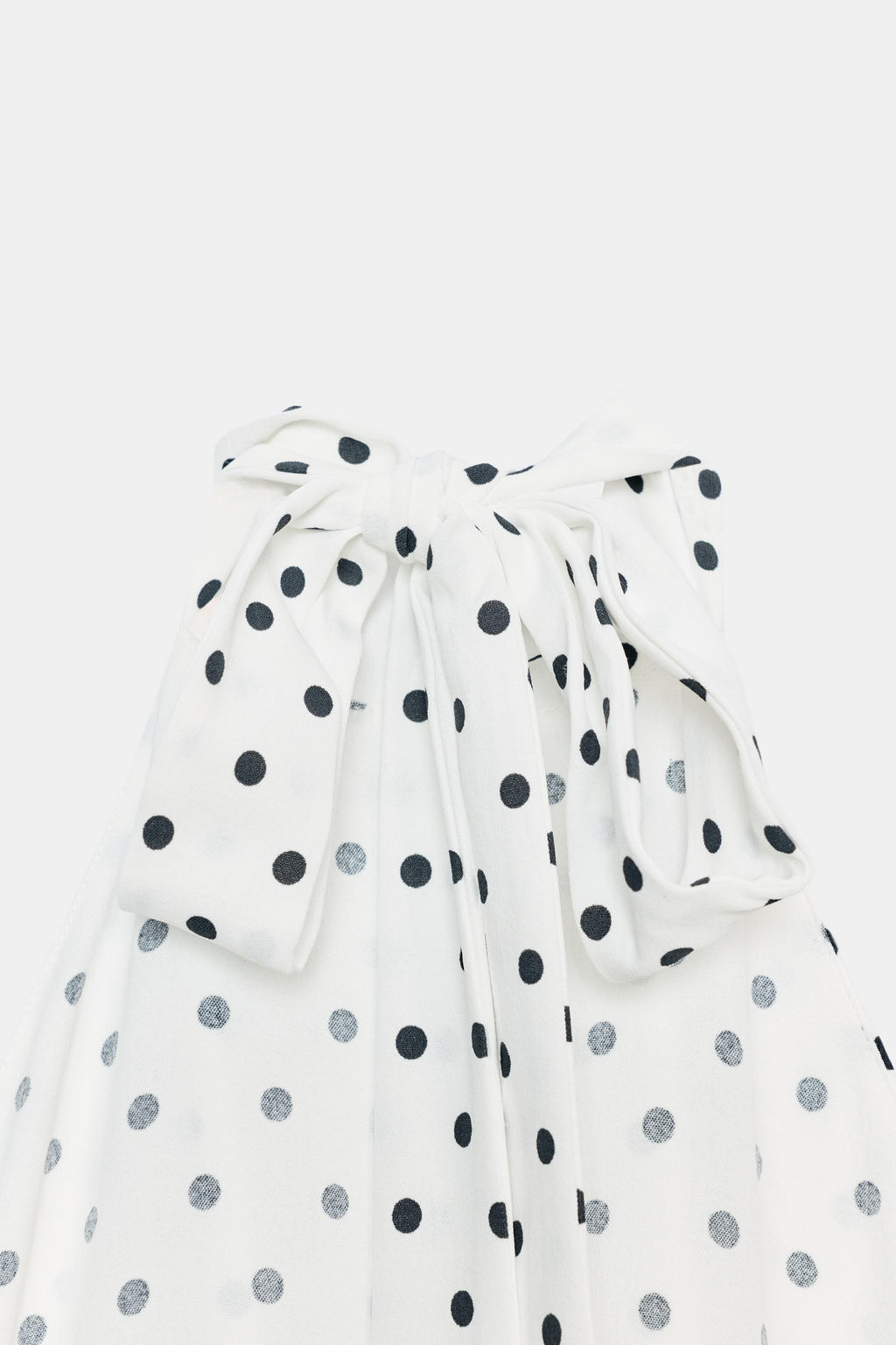 VESTIDO HALTER LUNARES / Blanco / Negro - Zara фото 9