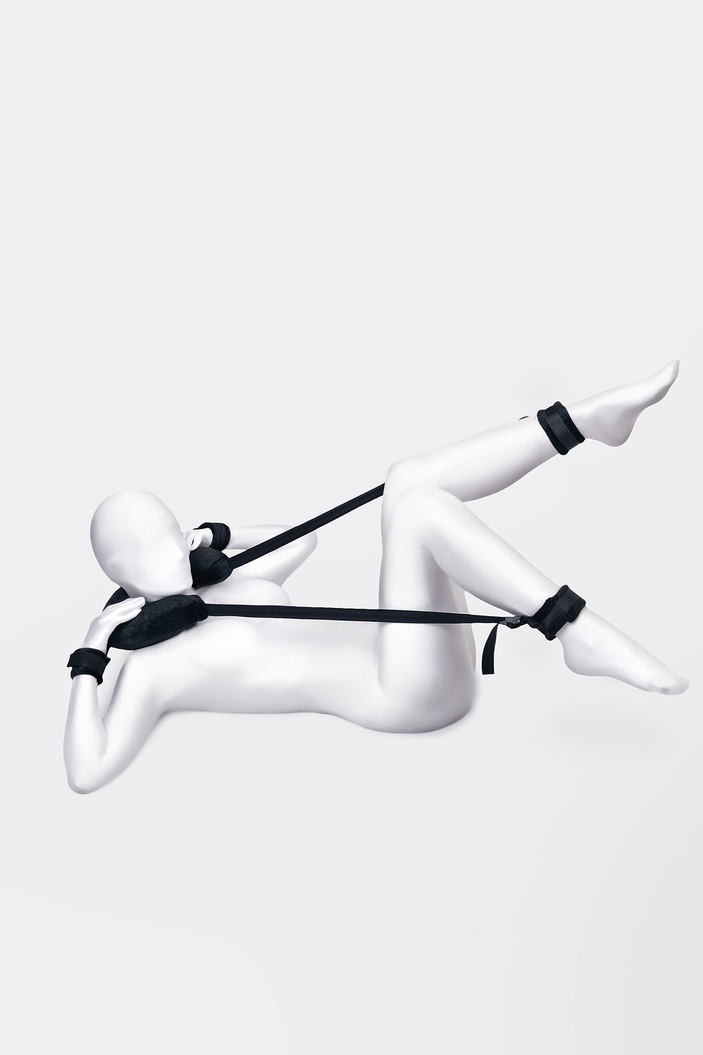 Стропа фиксирующая Anonymo #0701 с подушкой, велюр, черная, 127 см - Toyfa фото 2