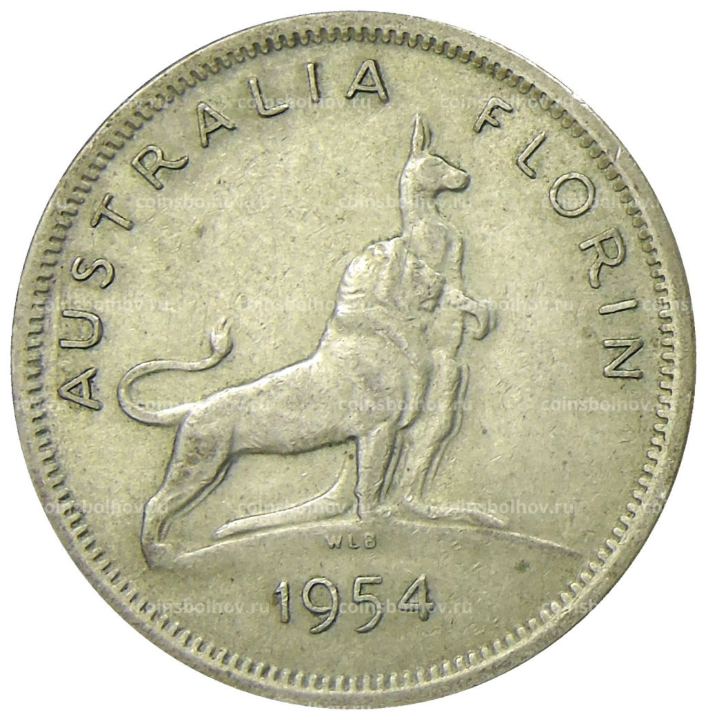 1 флорин (2 шиллинга) 1954 года Австралия  Королевский визит Елизаветы II