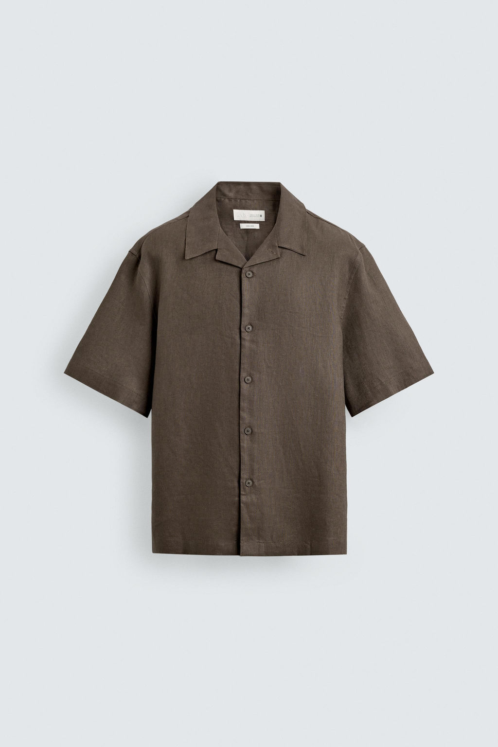 CAMISA RELAXED FIT 100% LINO / Marr?n / Topo - Zara фото 6