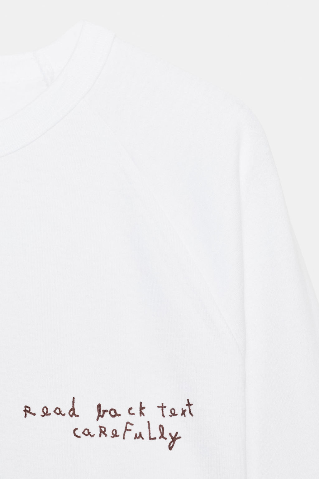 LONG SLEEVE TEXT T-SHIRT - Zara фото 6