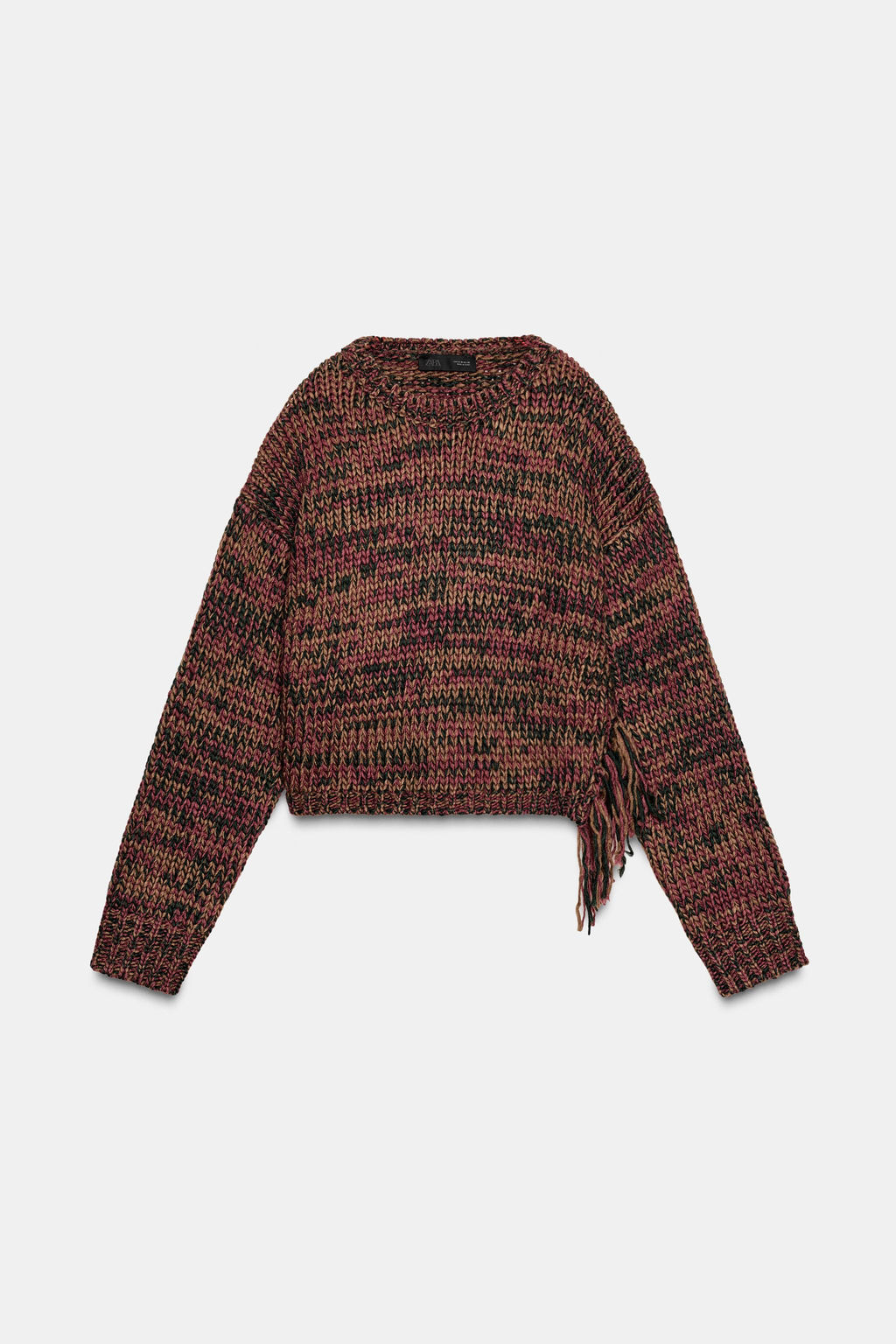 KNIT JUMPER WITH SIDE FRINGES - Zara фото 5
