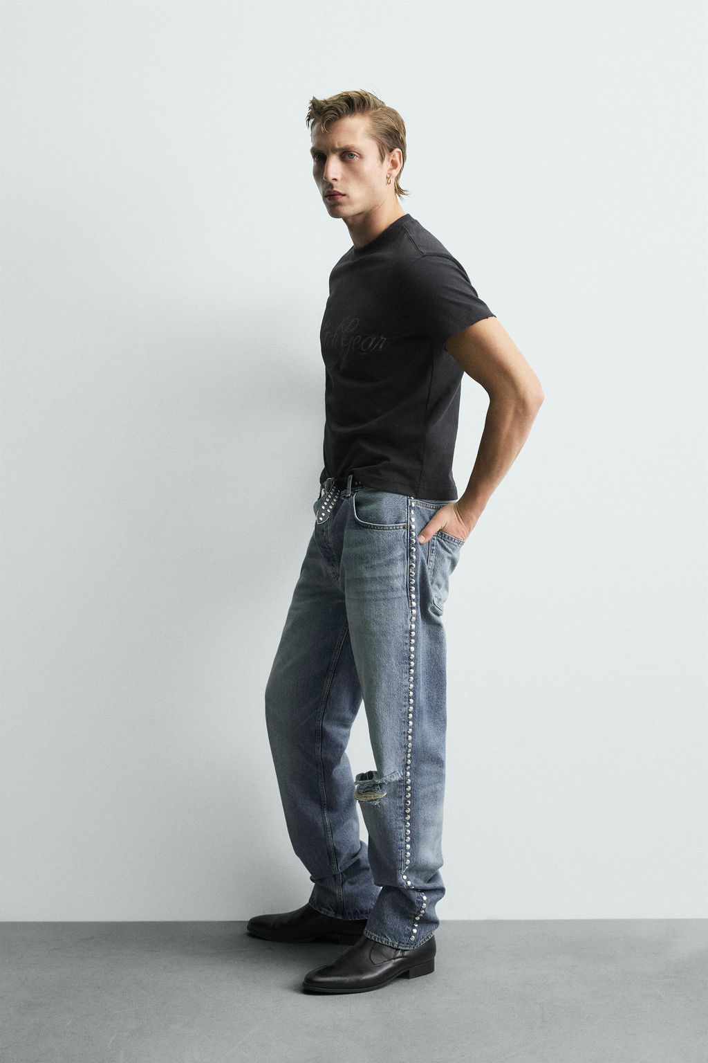 WASHED SLOGAN CROPPED FIT T-SHIRT - Zara фото 11