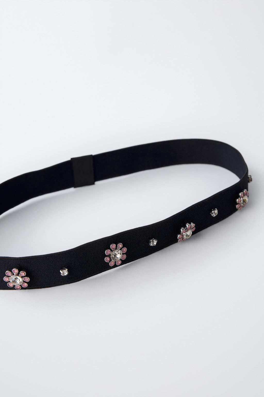 ELASTIC HEADBAND WITH RHINESTONE FLOWERS - Zara фото 3