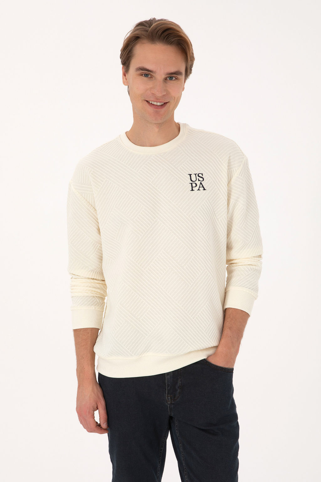 Erkek Krem Sweatshirt - U.s. polo assn фото 8