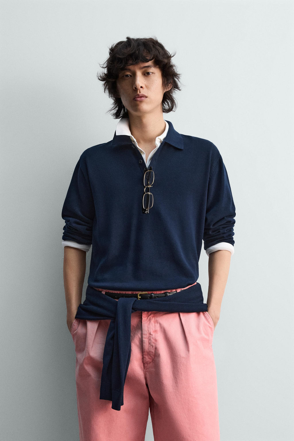 RELAXED FIT KNIT POLO SHIRT - Zara фото 10