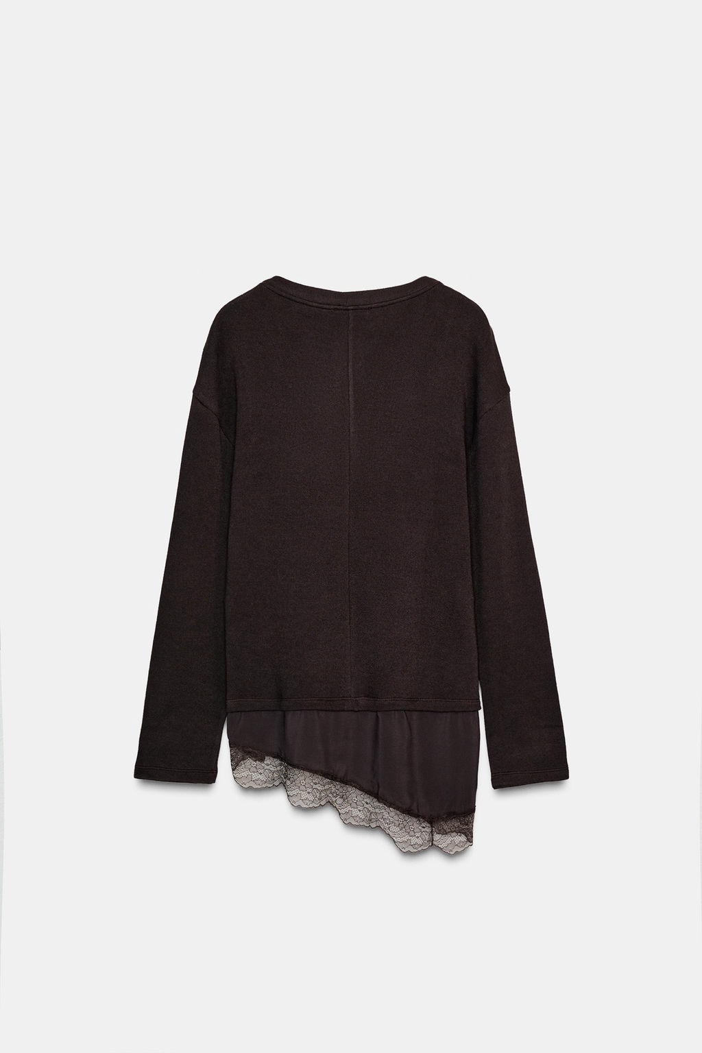 CONTRAST T-SHIRT WITH LACE - Zara фото 6