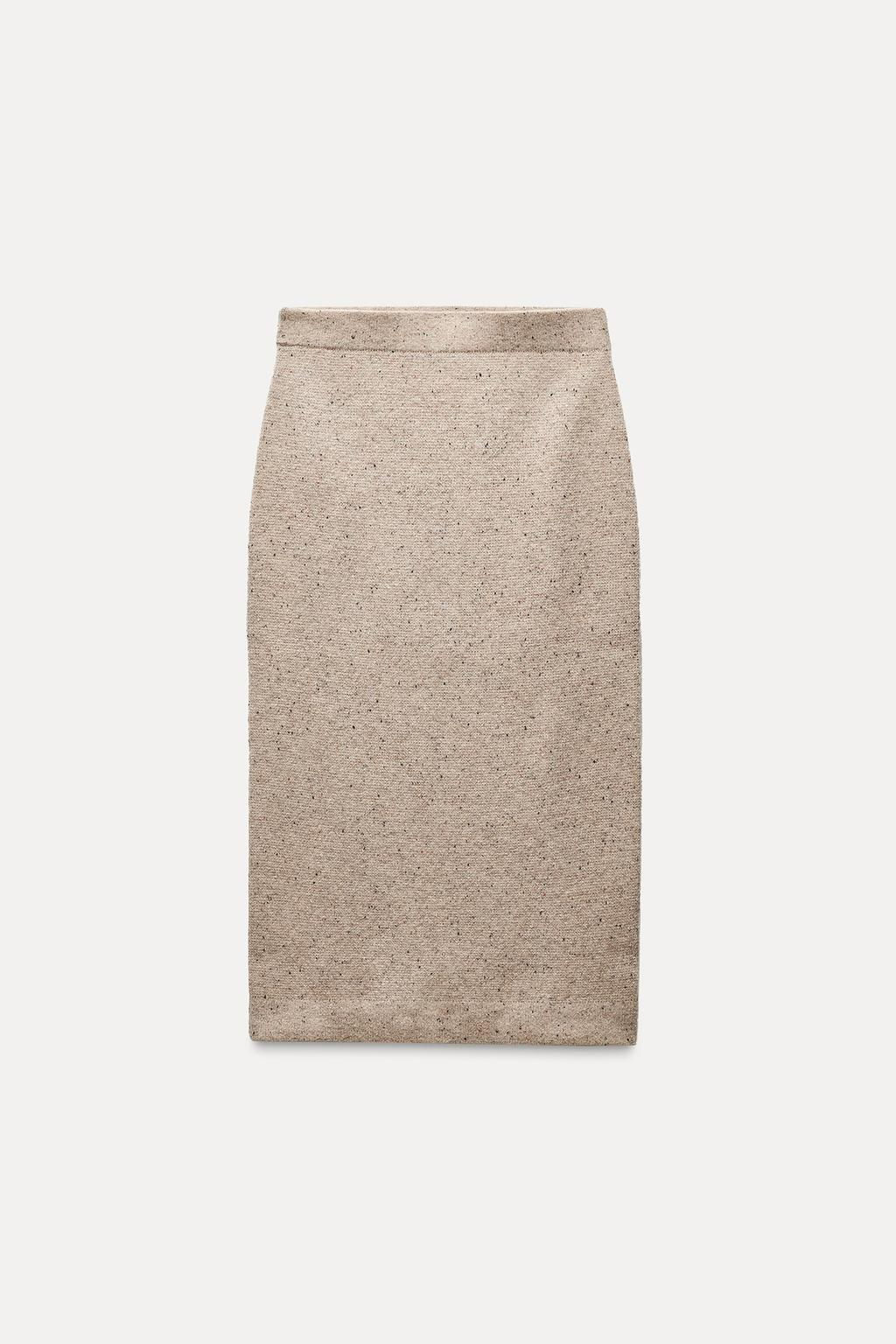100% WOOL MIDI SKIRT - Zara фото 5