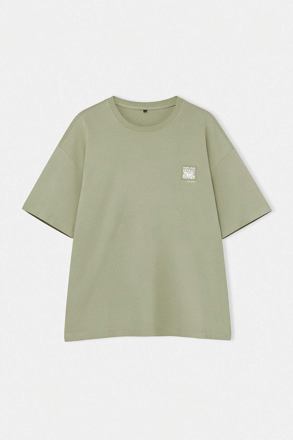 Ekru Oversize/Genis Kesim Nak?sl? %100 Pamuk T-shirt TMNSS26TS00024 - Trendyolmilla фото 7