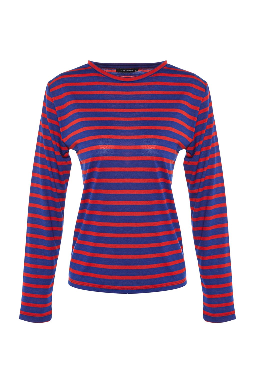 TRENDYOLMILLA Yesil Cizgili Regular/Normal Kal?p Basic Bisiklet Yaka Orme T-Shirt TWOAW23TS00002 фото 8