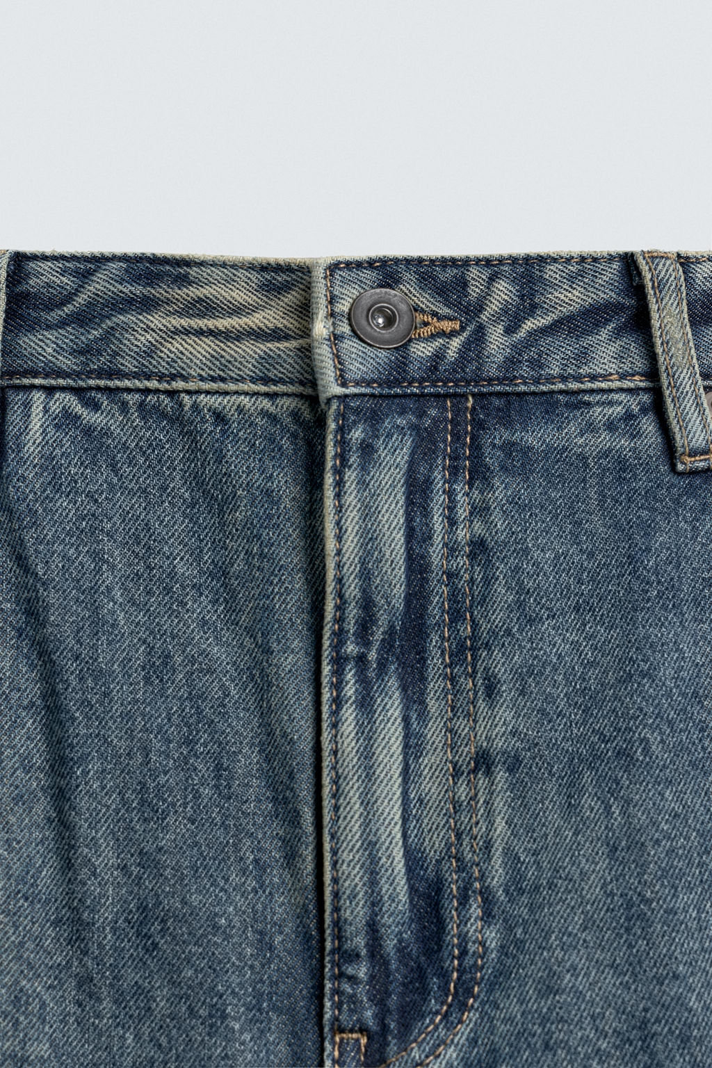 JEANS FLARE FIT LAVADO MANCHAS / Azul tinta - Zara фото 13