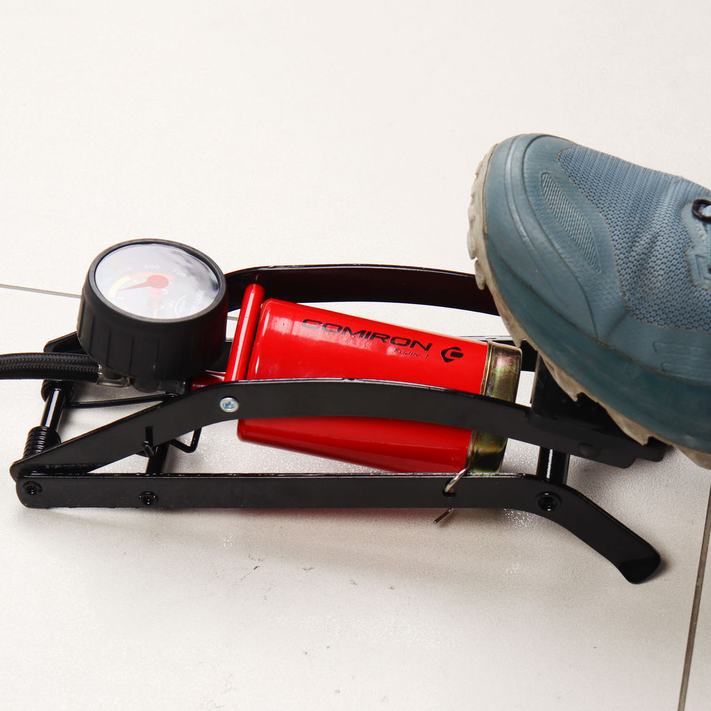 Насос ножной с манометром COMIRON FUJIN 1, однопоршневой, стальной корпус, 55*110мм. /уп 20/ - Галеонтрейд фото 15