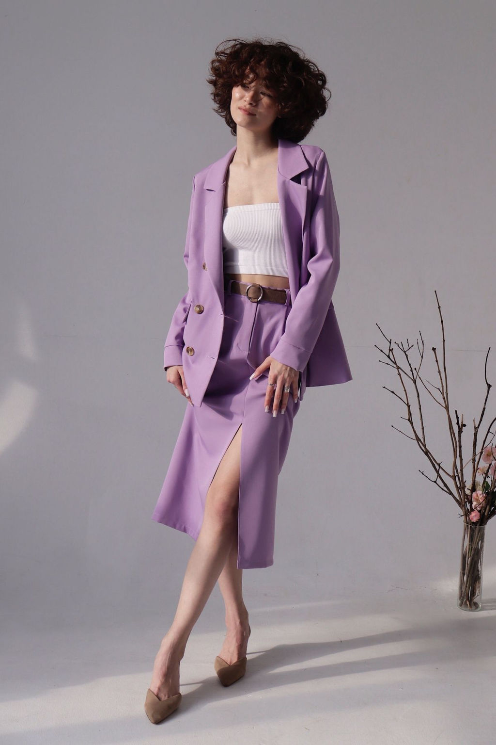 Юбка миди-макси сиреневая - Martichelli фото 3