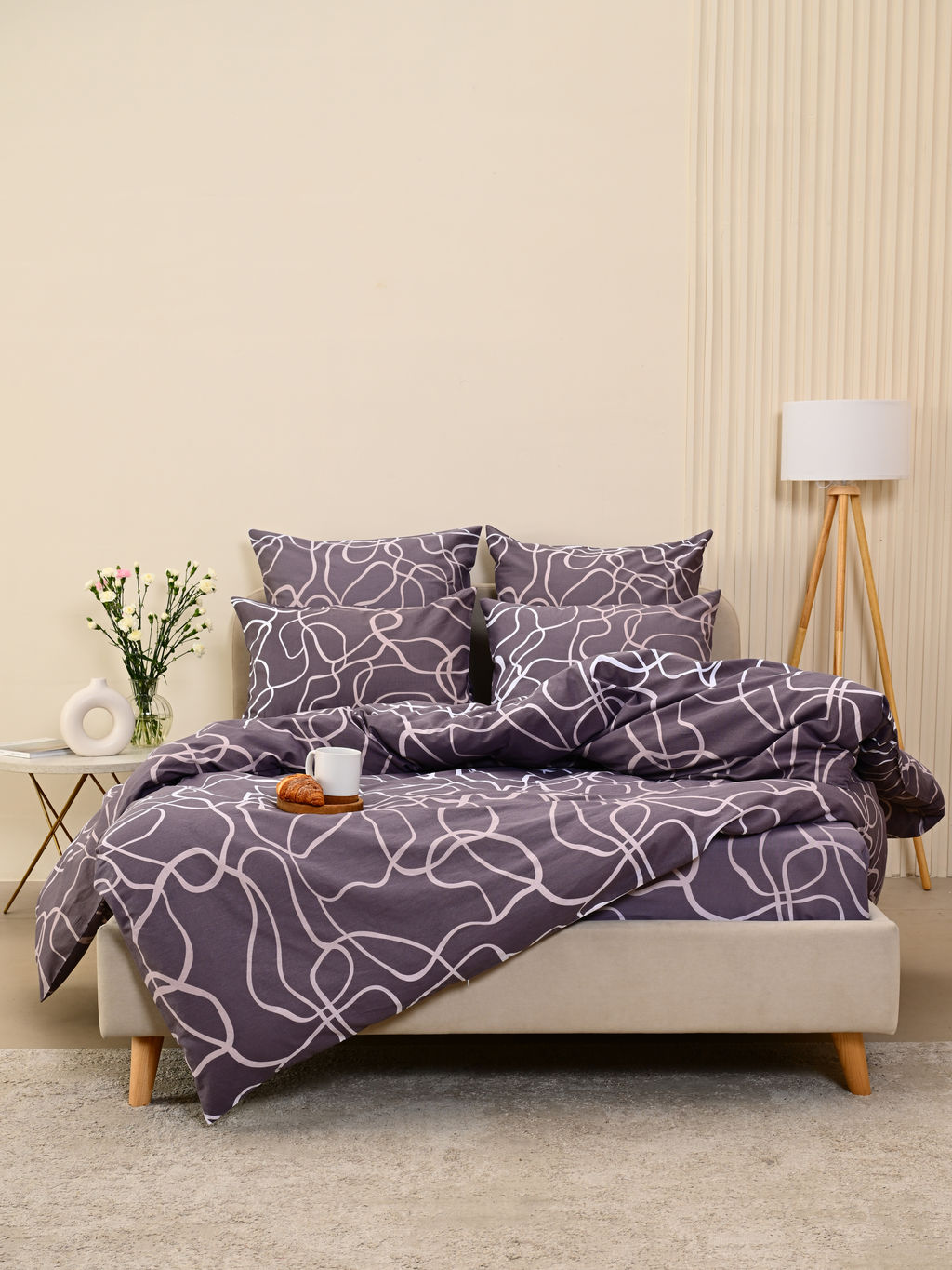 Пододеяльник бязь люкс на молнии - Изгибы 150х215