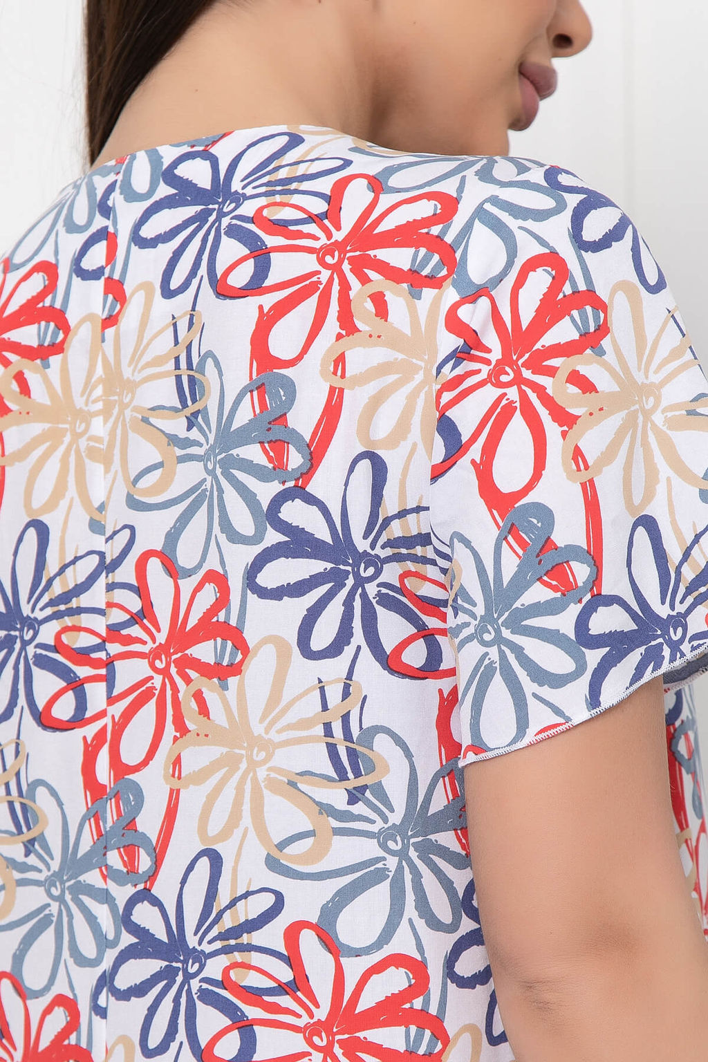 Платье Малика (цветы на белом) П5977 - Lt collection фото 3