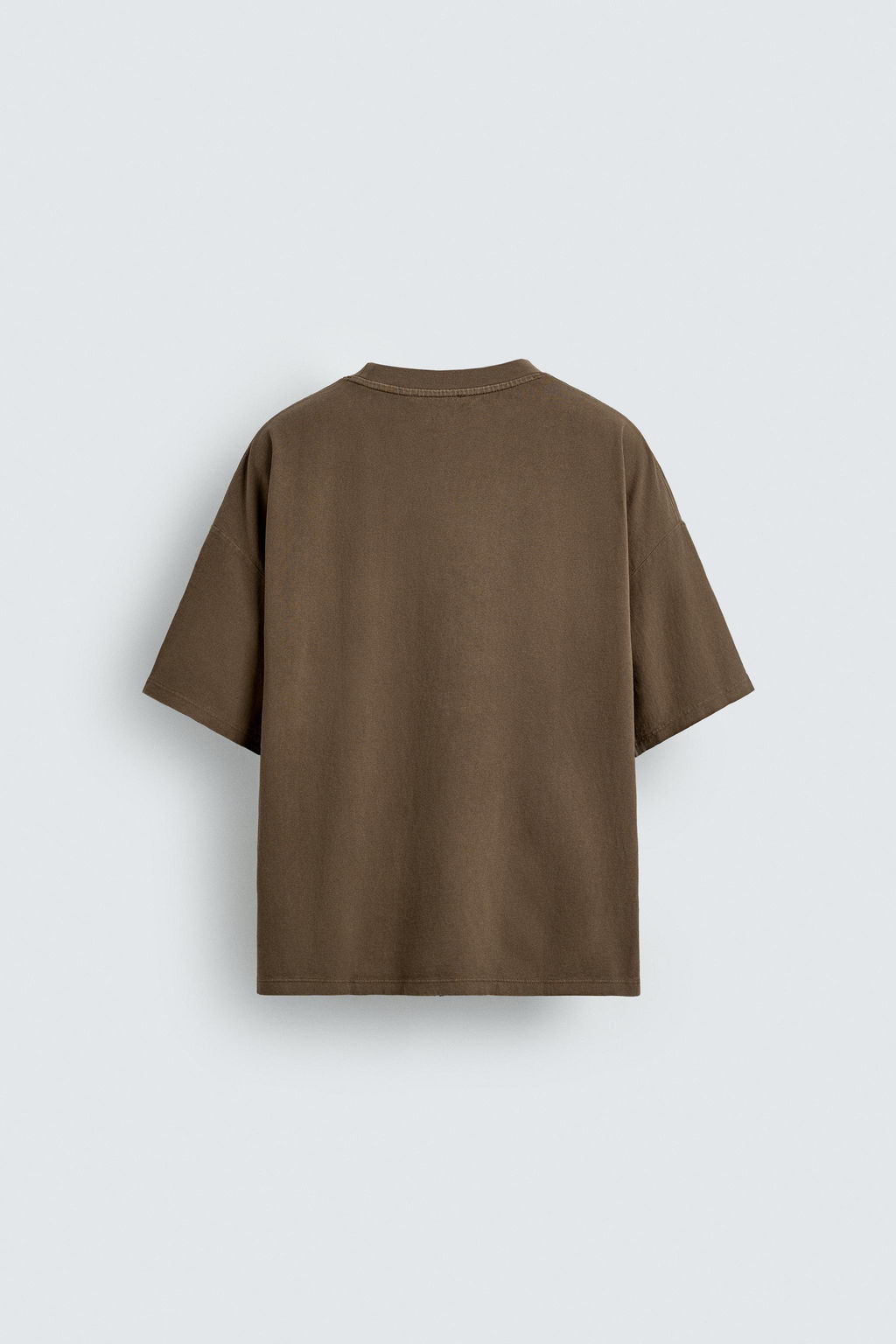 CAMISETA B?SICA LAVADA / Marr?n - Zara фото 8