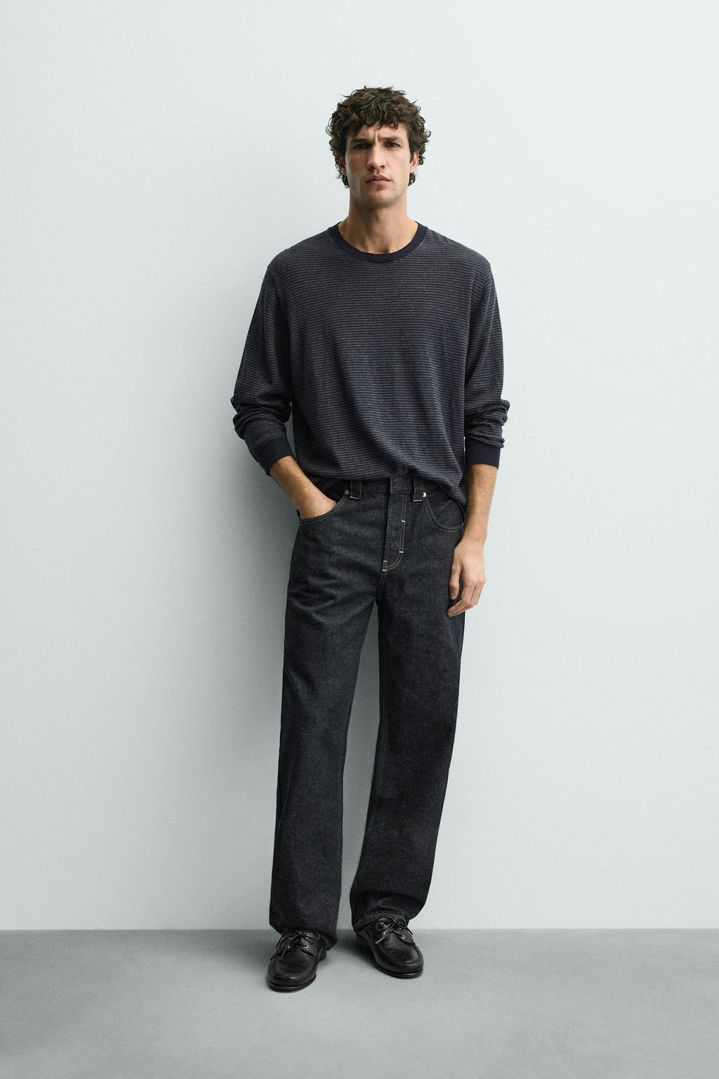COTTON - LINEN STRAIGHT FIT JEANS