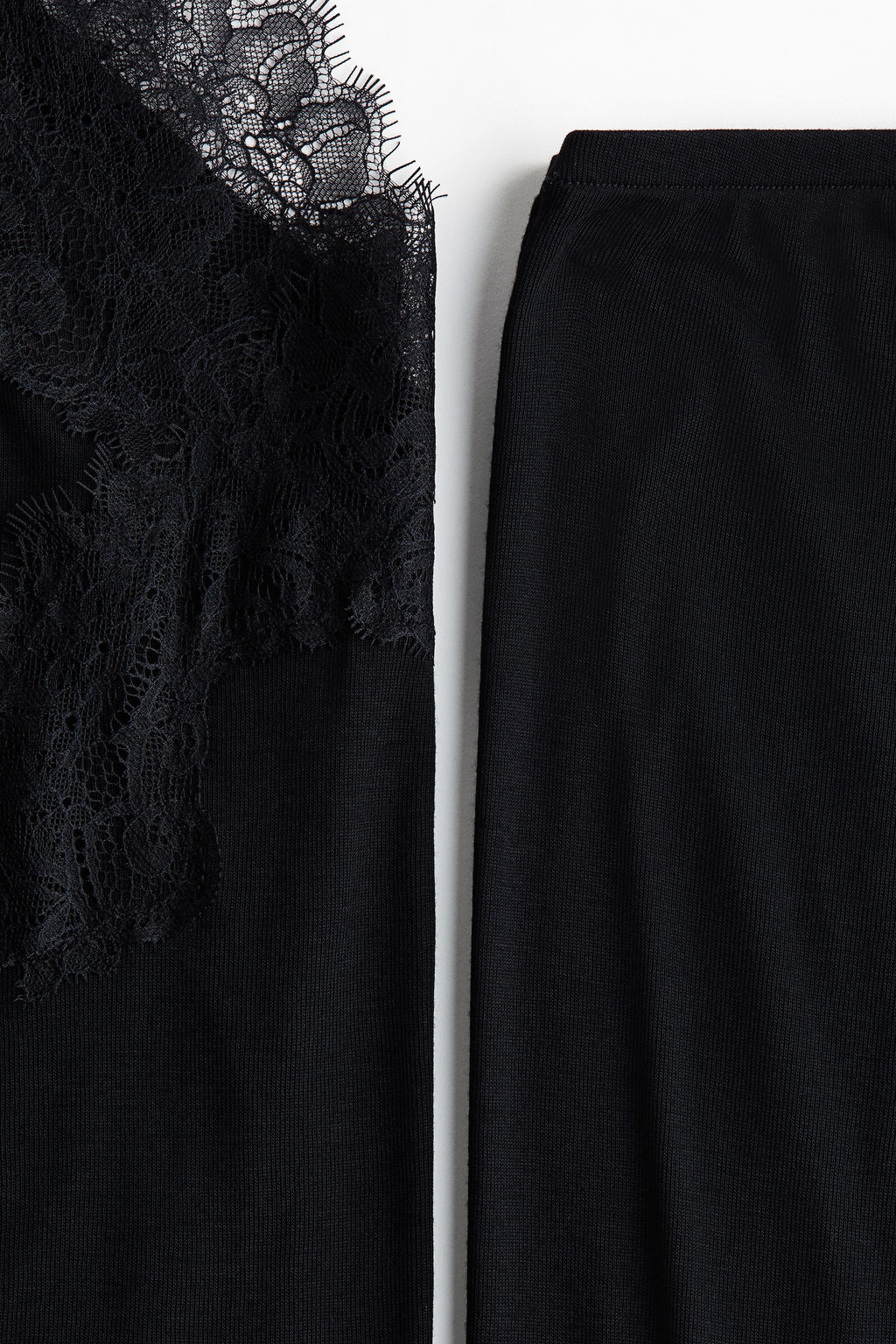 Pijama de punto con ribete de encaje - H&m фото 6