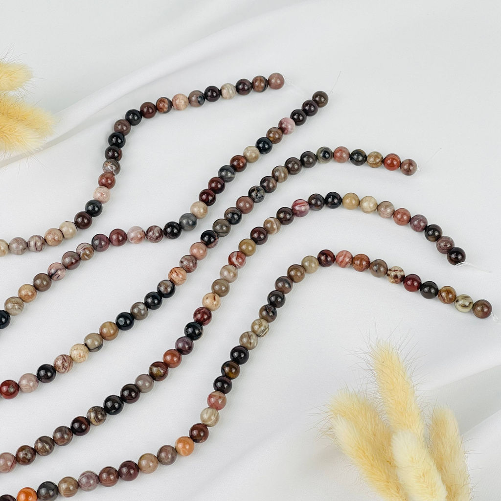 Бусины для украшений Окаменелое дерево (45 бусин) - Радуга самоцветов фото 6