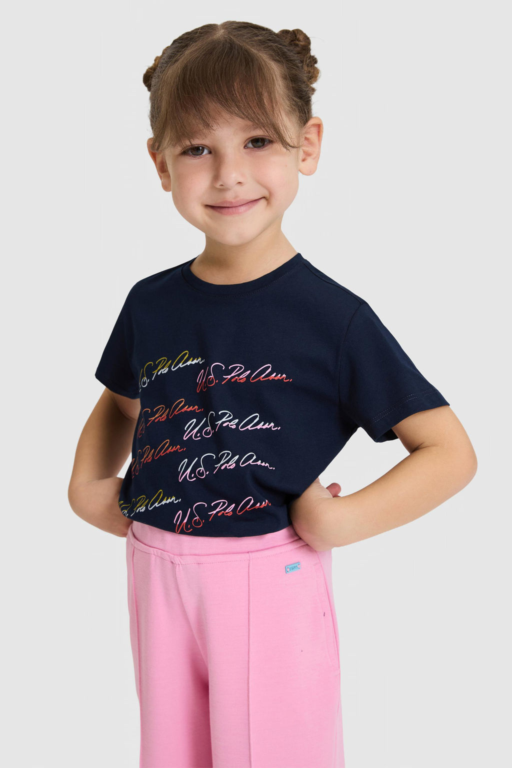 K_z _ocuk Bisiklet Yaka Lacivert Ti__rt
