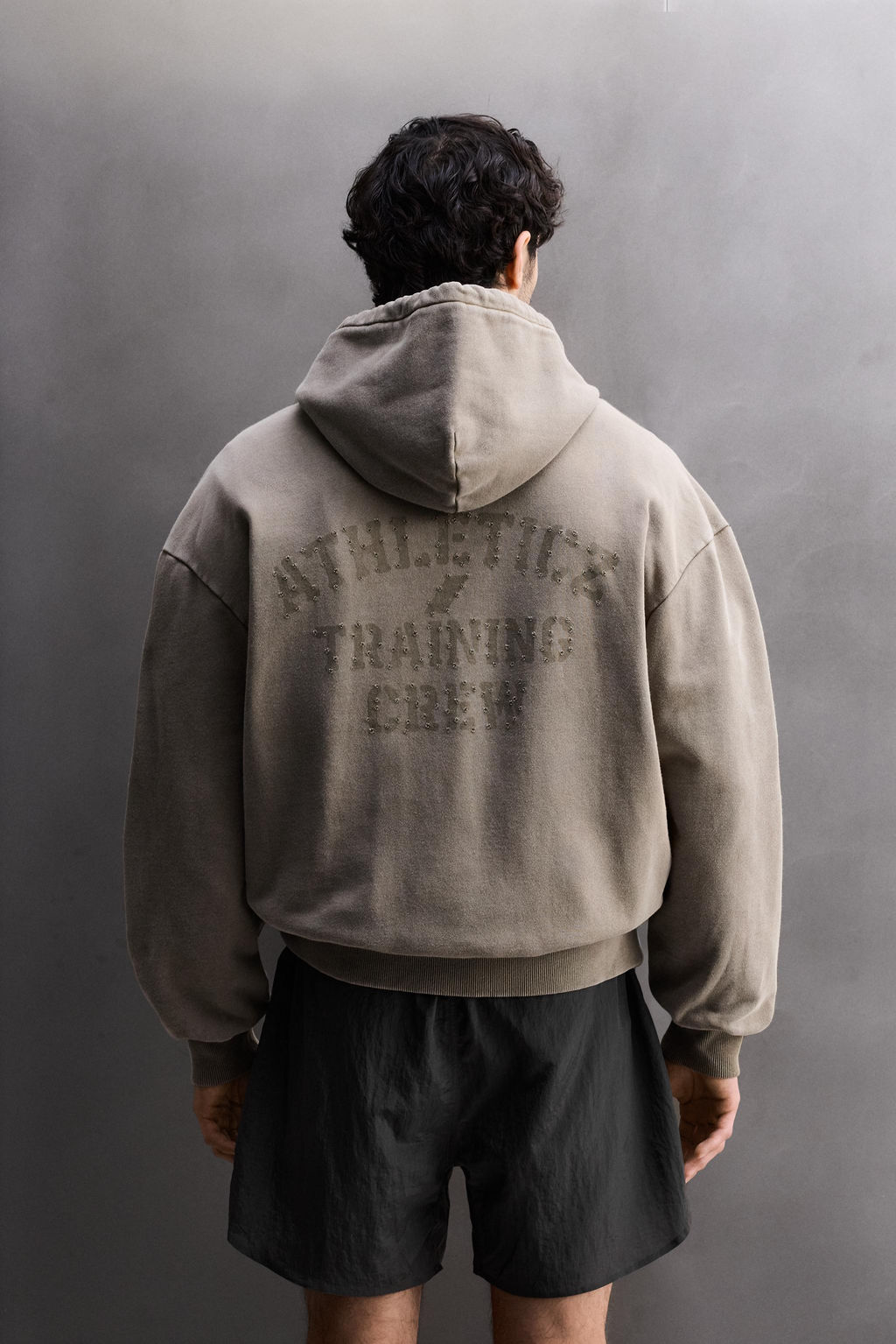 SUDADERA LAVADA RELAXED FIT TRAINING / Marr?n claro - Zara фото 8