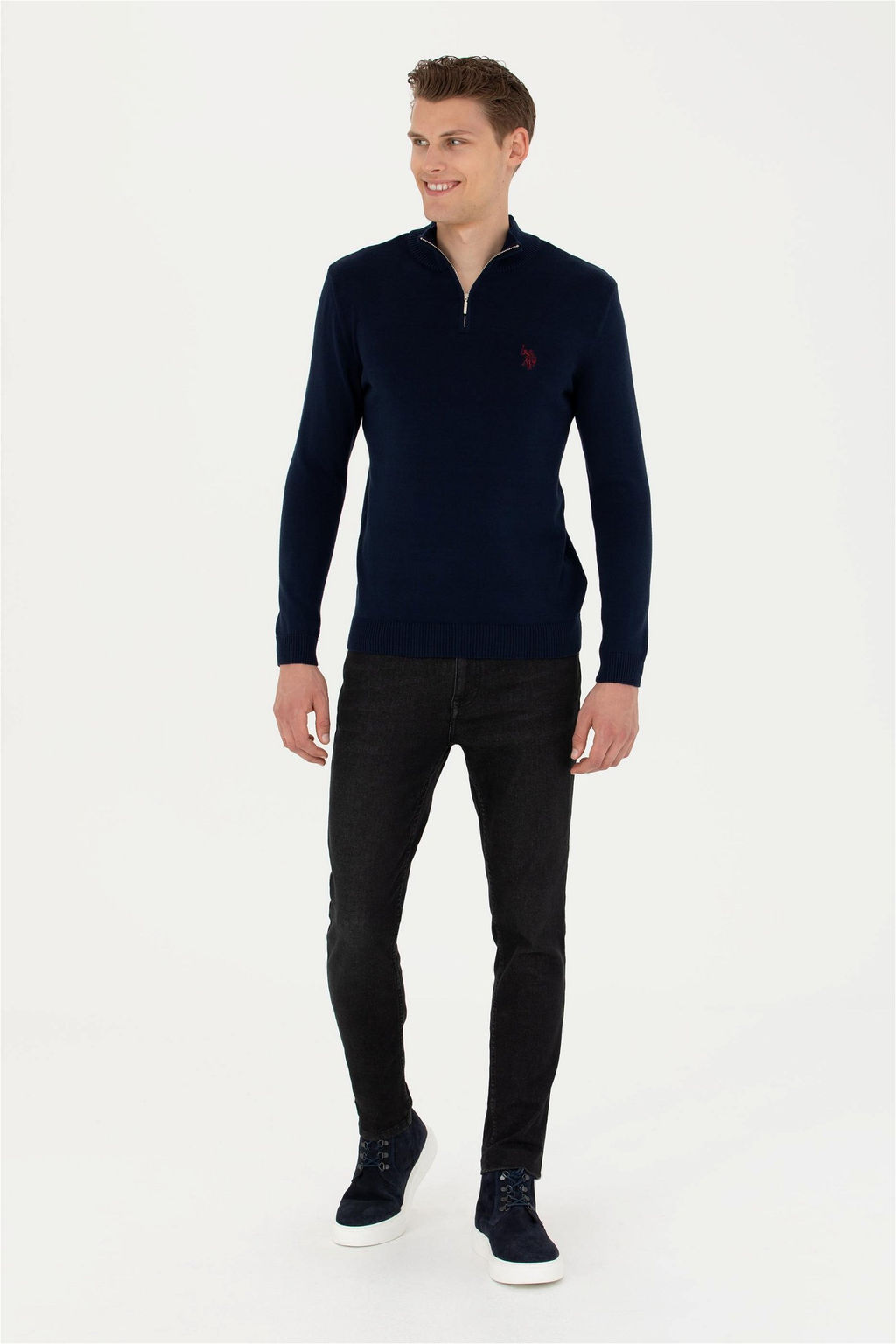 Мужской темно-синий свитер - U.s. polo assn фото 11