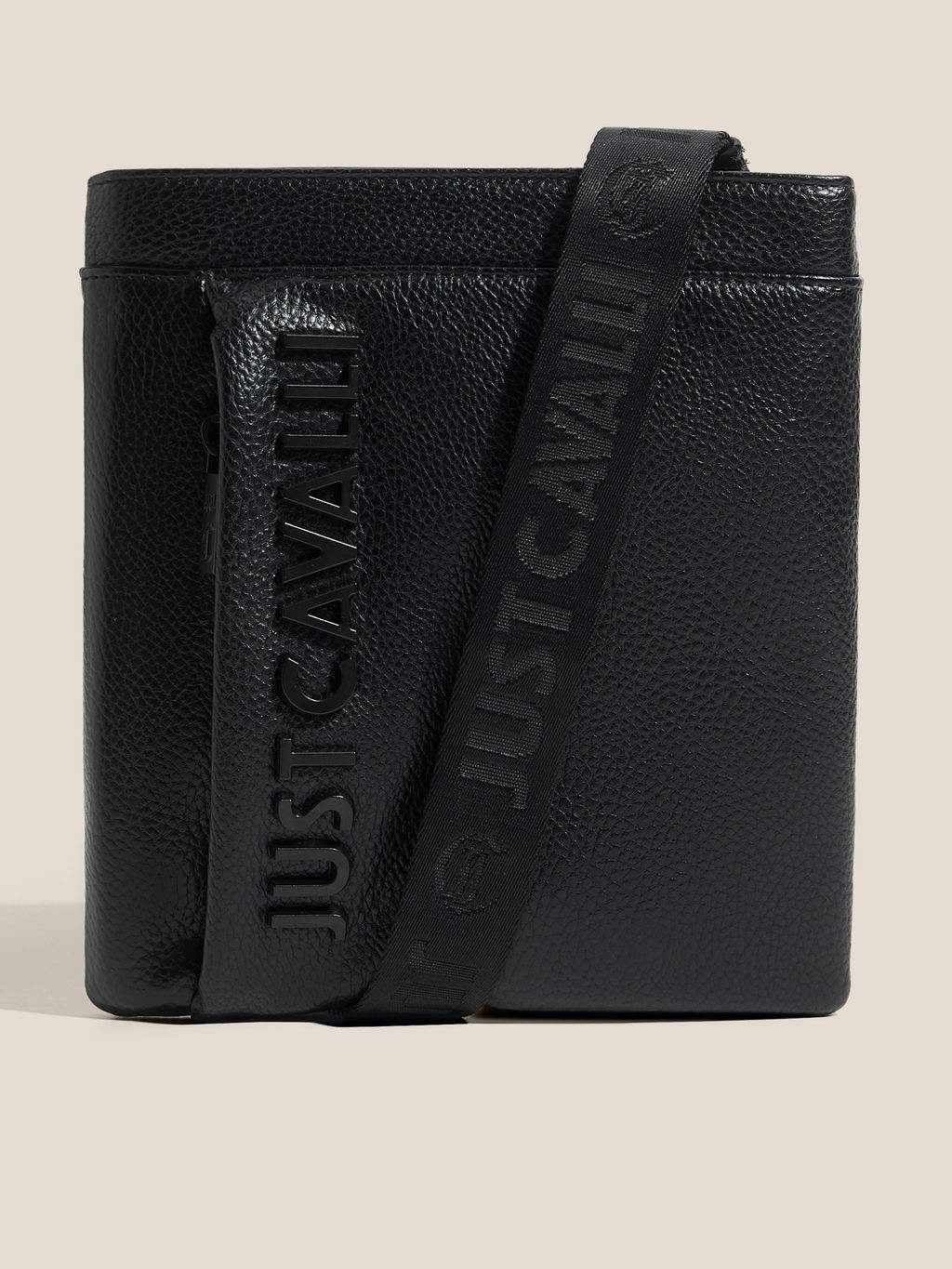 Мужская сумка через плечо JUST CAVALLI JC INSTITUTIONAL LOGO Артикул 4415631, черный