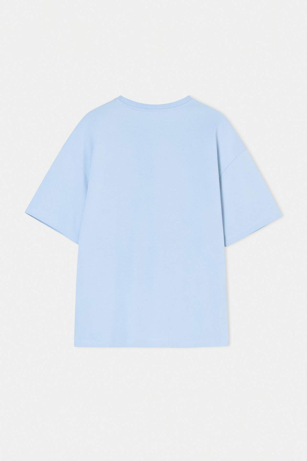 Mavi Oversize/Genis Kesim Slogan Bask?l? %100 Pamuk T-Shirt TMNSS26TS00050 - Trendyolmilla фото 3