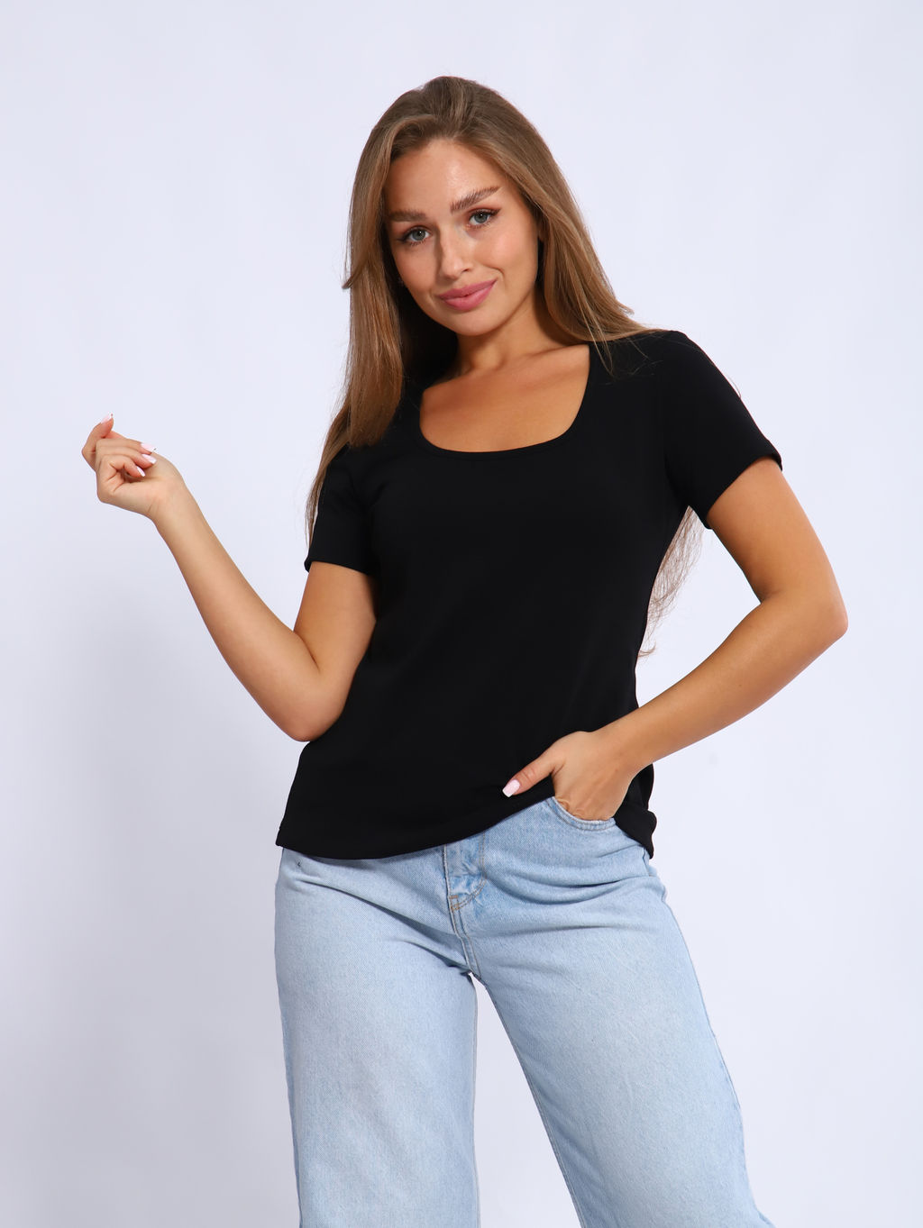 Футболка женская 6-203 (чёрный)
