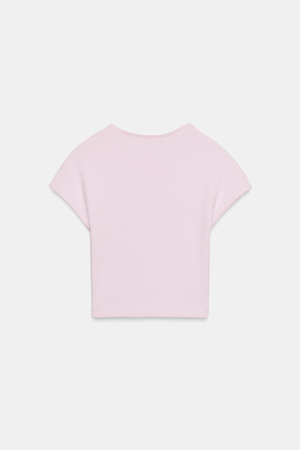 CAMISETA CROPPED MANGA CORTA LUNARES / Rosa tiza - Zara фото 7