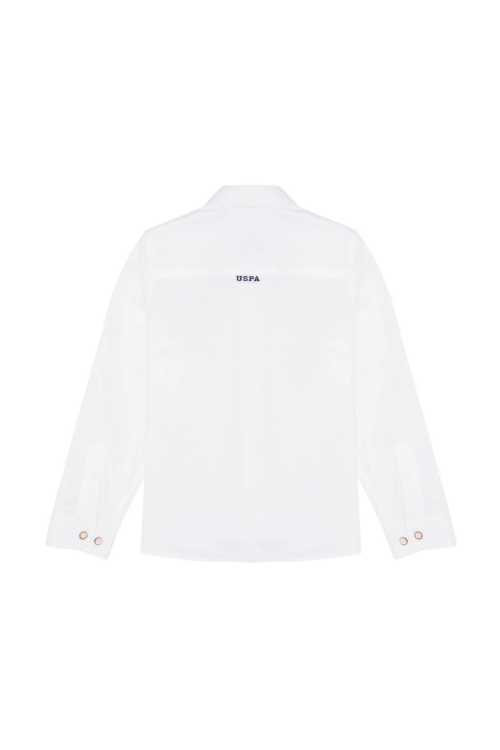 U. S. Polo Assn Белая базовая рубашка с длинным рукавом для мальчика - U.s. polo assn фото 2