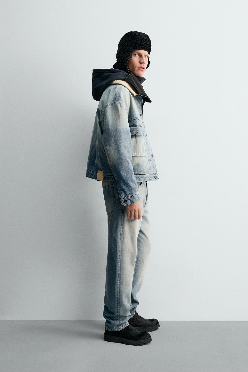 DENIM JACKET WITH PLEATS X SR_A - Zara фото 4