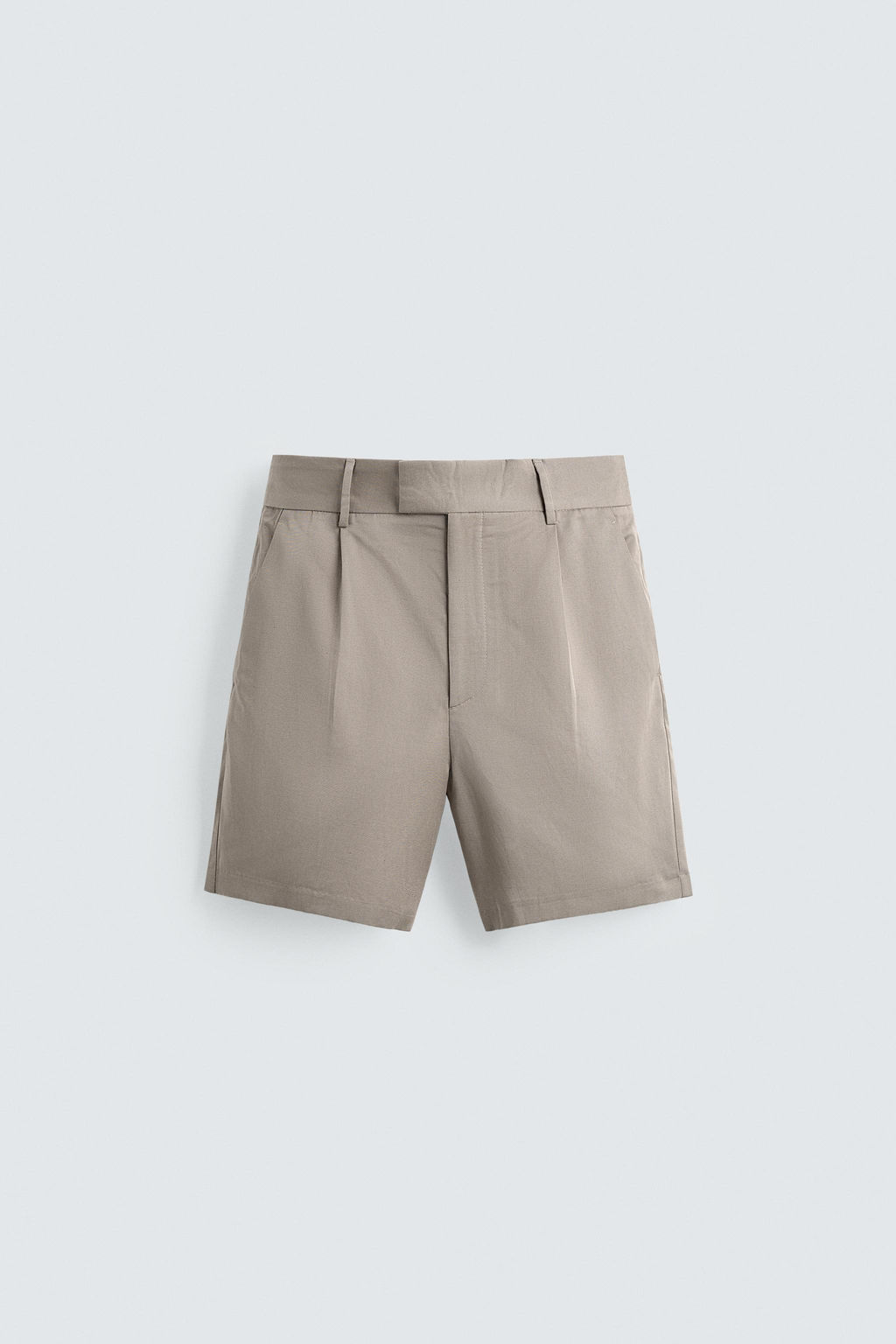 RELAXED FIT PLEATED BERMUDA SHORTS - Zara фото 7