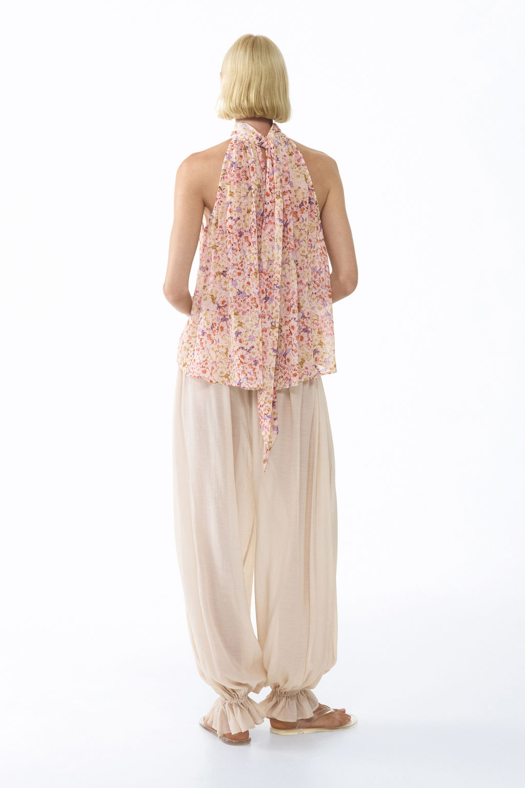 Tie-detail chiffon top - H&m фото 6