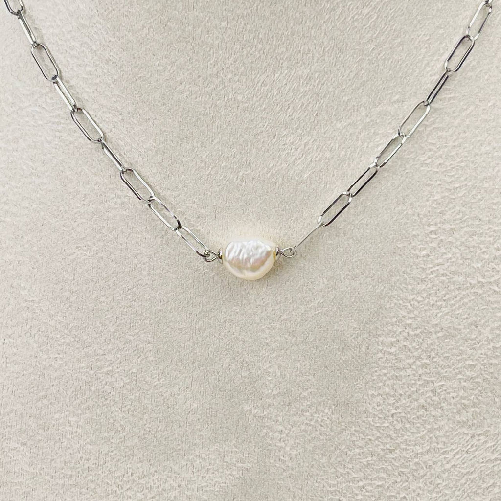 Кулон на цепочке из Жемчуга 38 см +