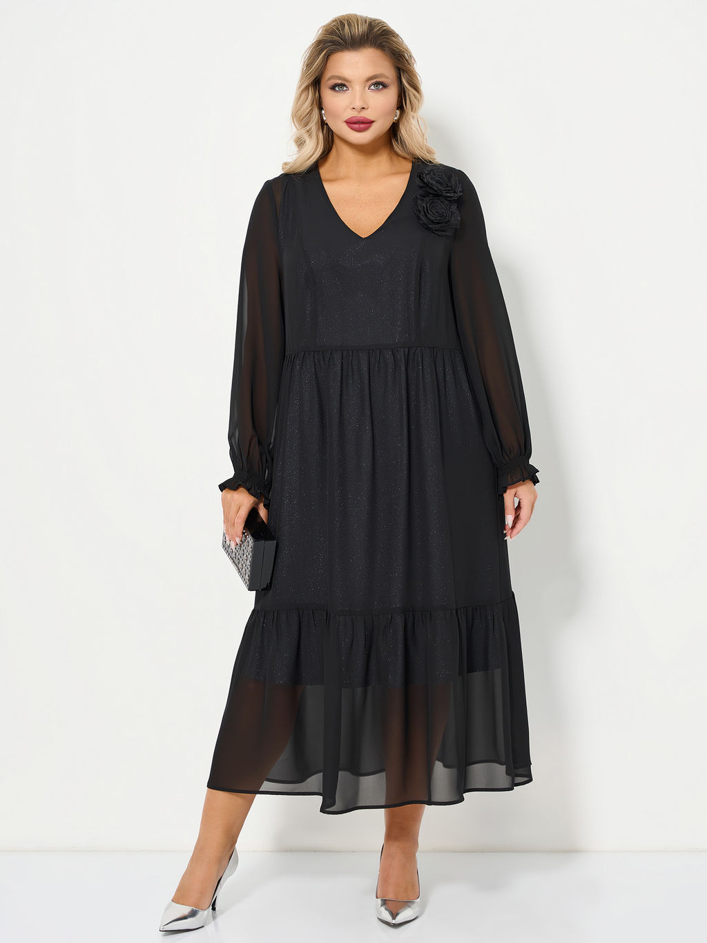 Платье 0355-1 чёрный кристалл