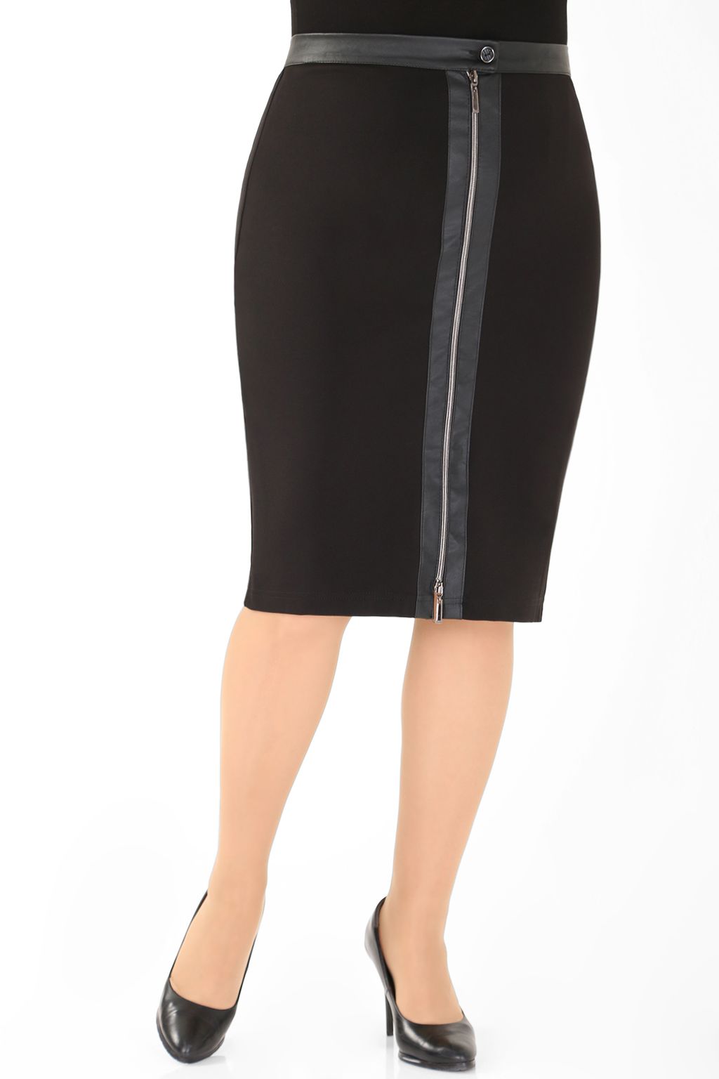 Юбка на молнии спереди больших размеров