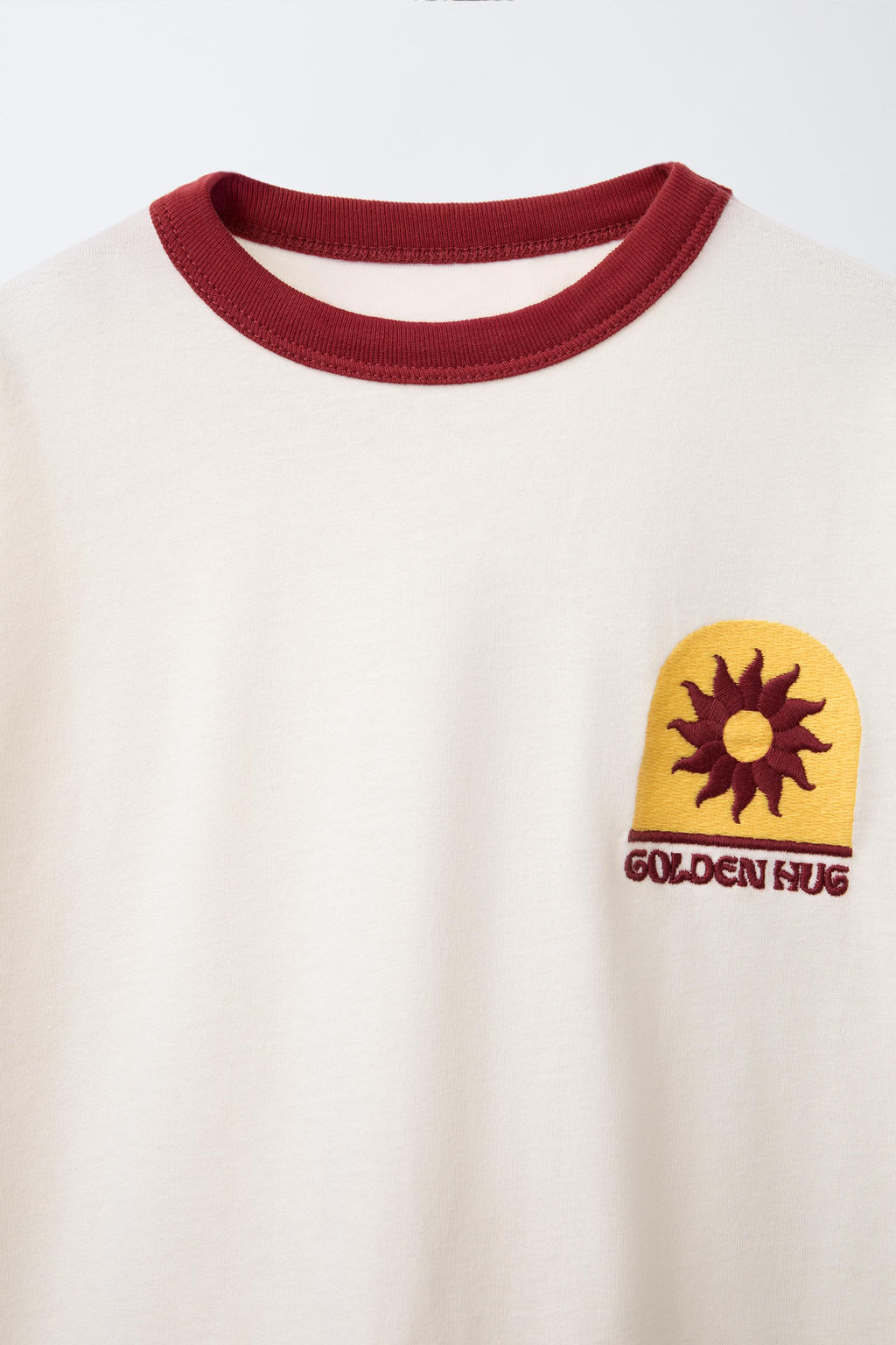 CONTRAST EMBROIDERY T-SHIRT - Zara фото 3
