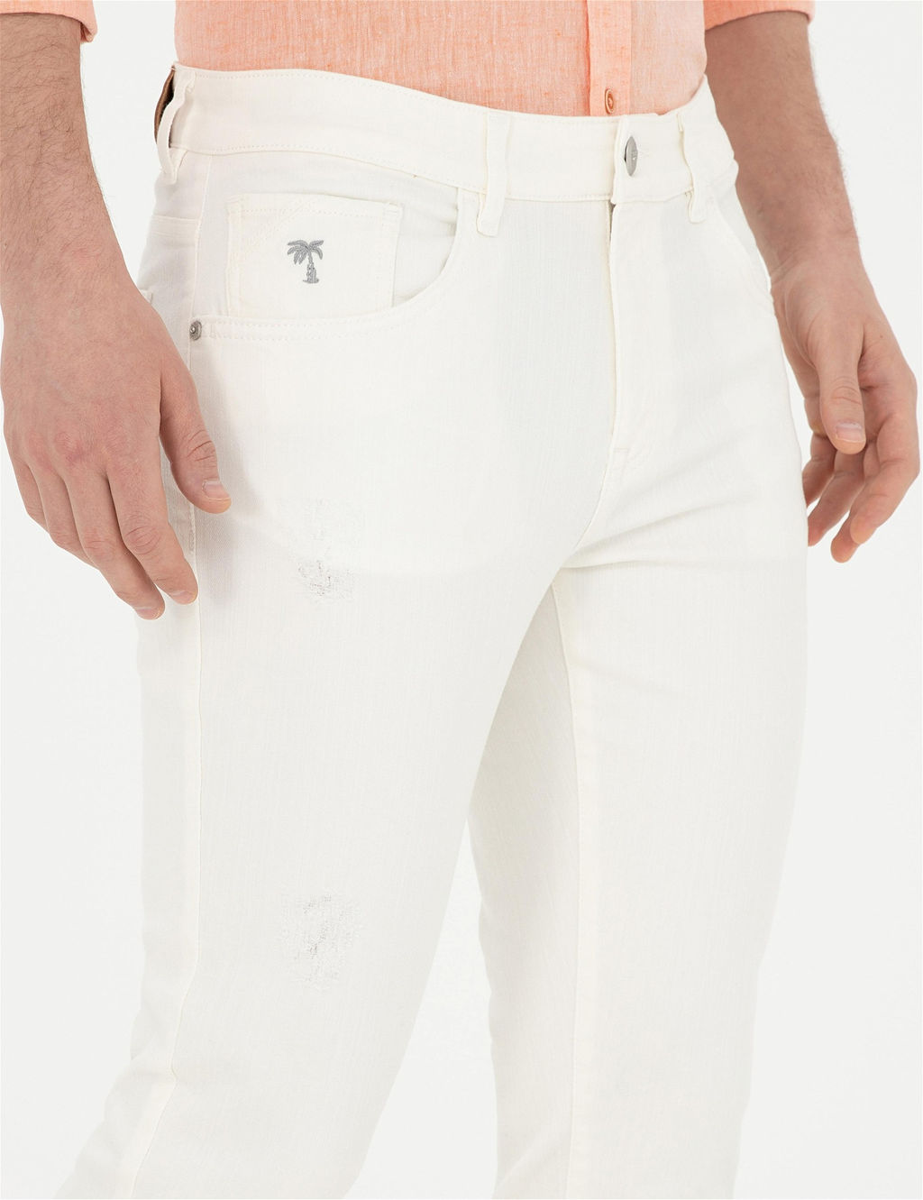 Ekru Slim Fit Jean Pantolon - Pierre cardin фото 5