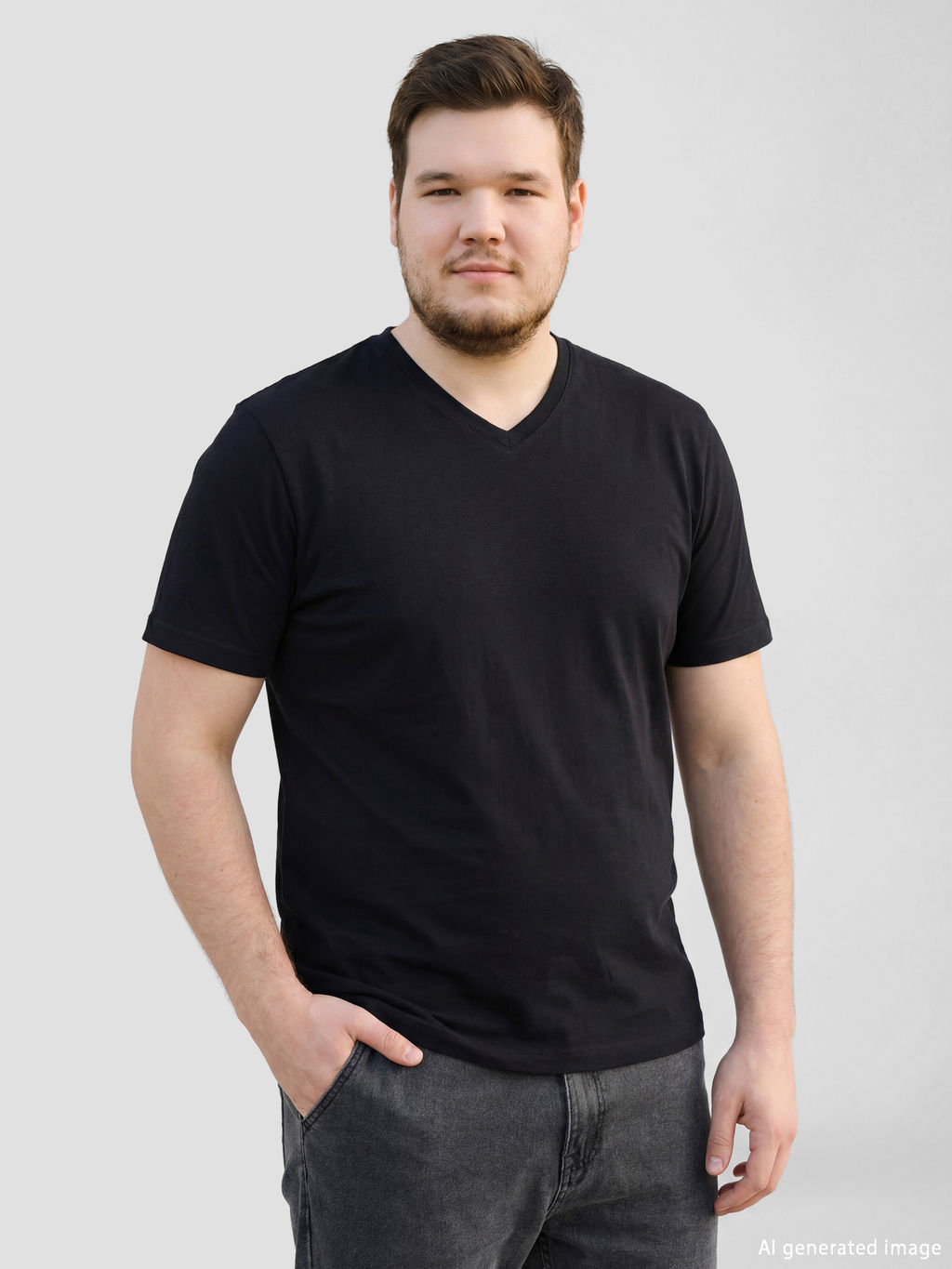 V Yaka Penye Erkek Ti??rt