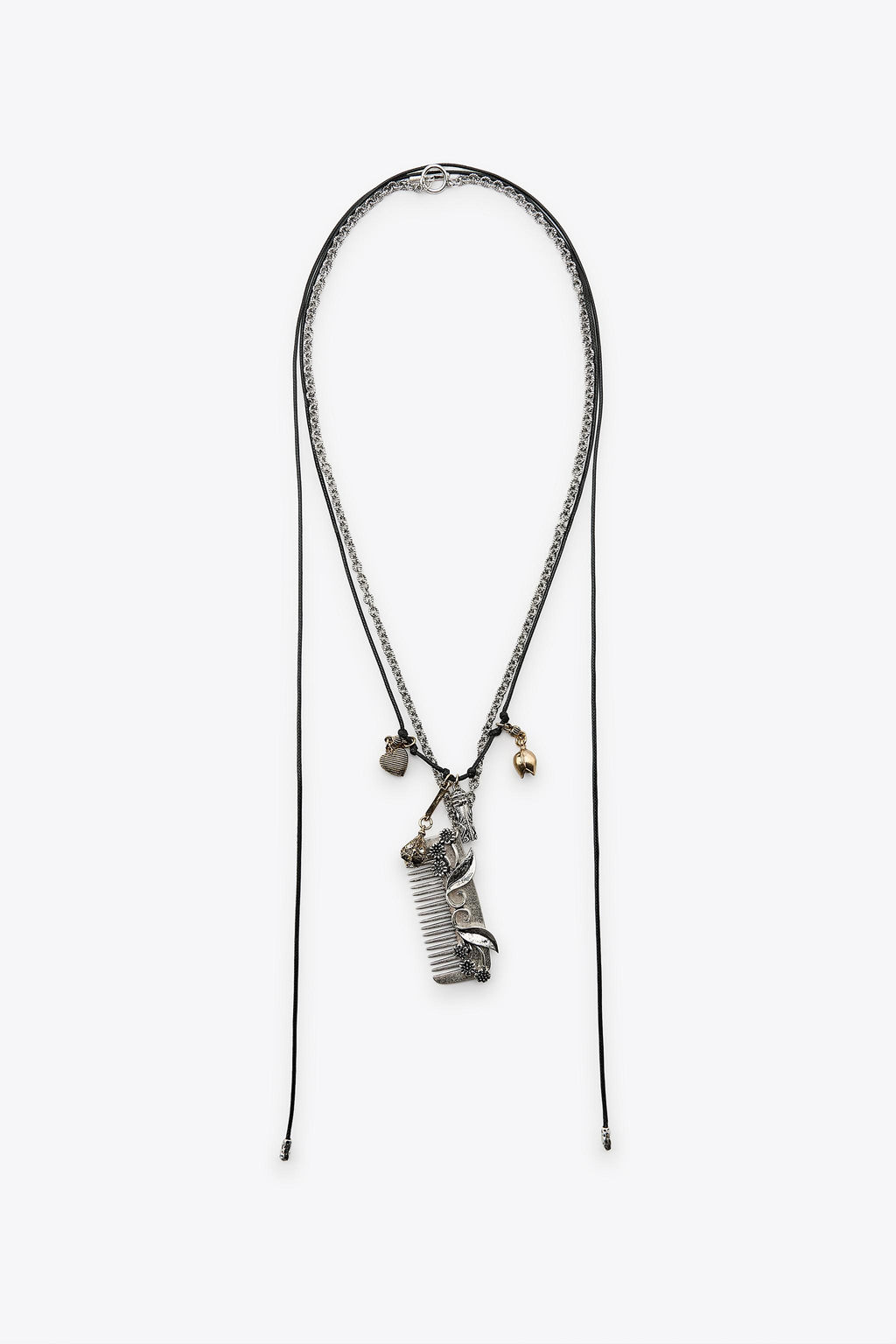 PACK OF 2 CHARM COMB NECKLACES