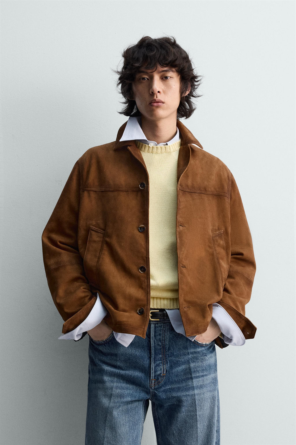RELAXED FIT LEATHER SUEDE JACKET LIMITED EDITION - Zara фото 11