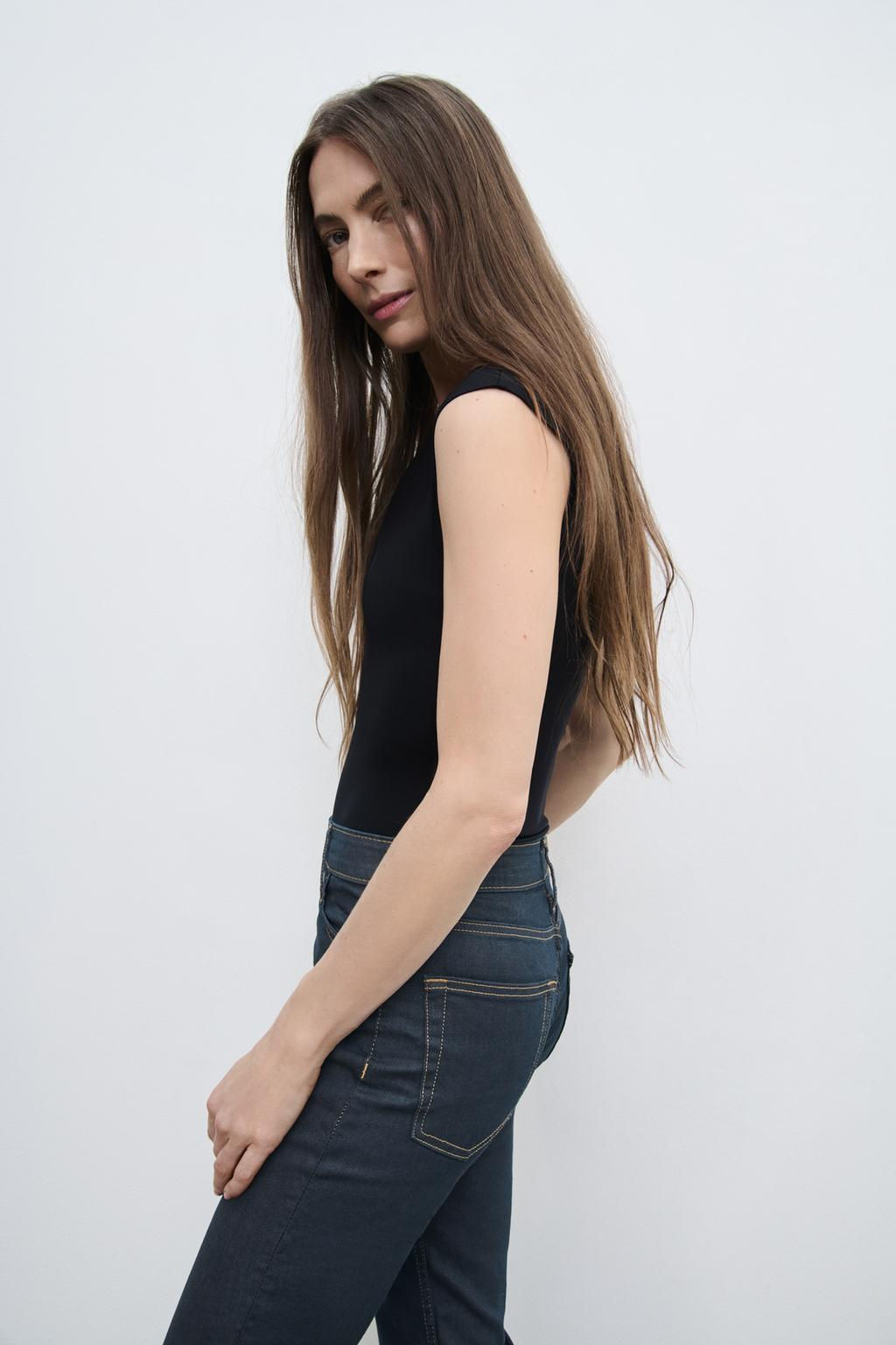 ZW COLLECTION SKINNY HIGH-WAIST JEANS - Zara фото 3