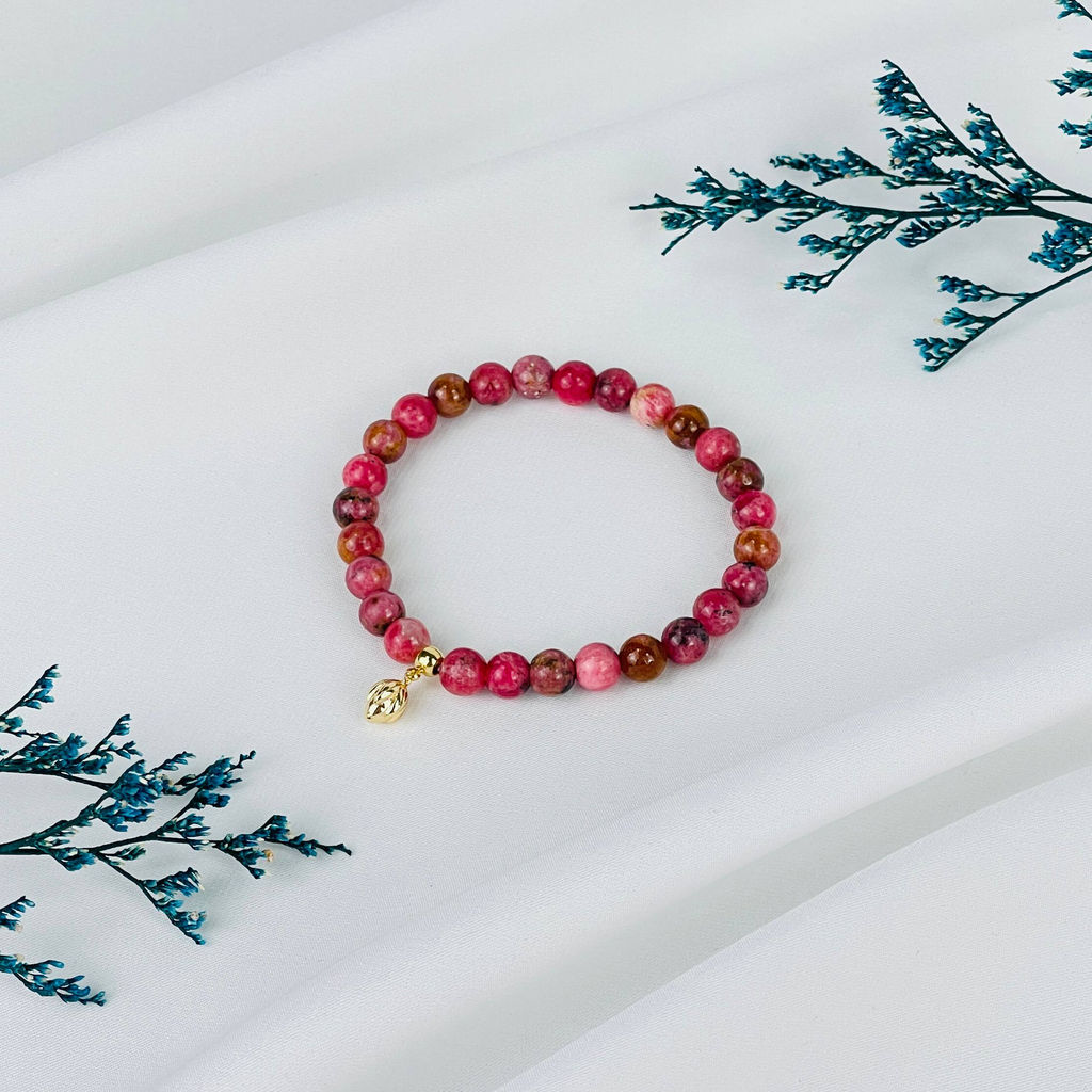 Браслет из Родонита с подвеской - Радуга самоцветов фото 3